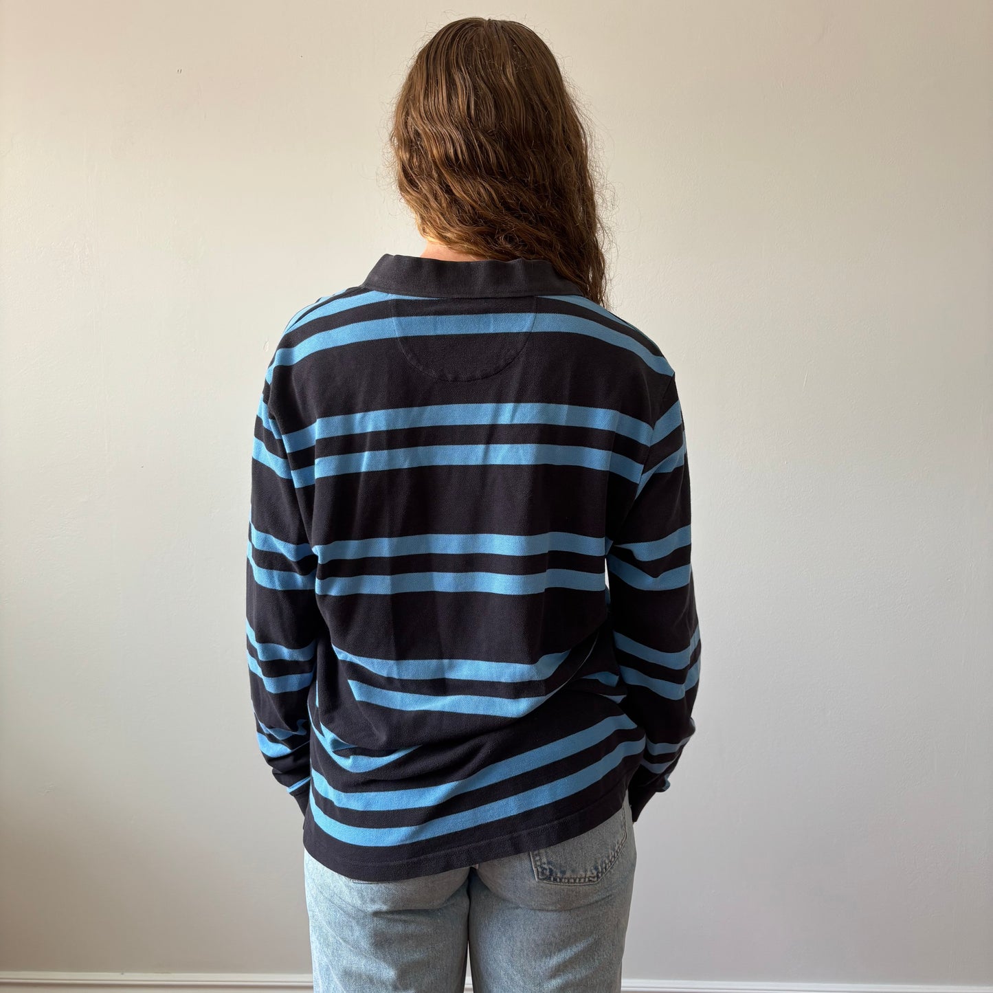 Chaps Blue Striped Rugby Shirt