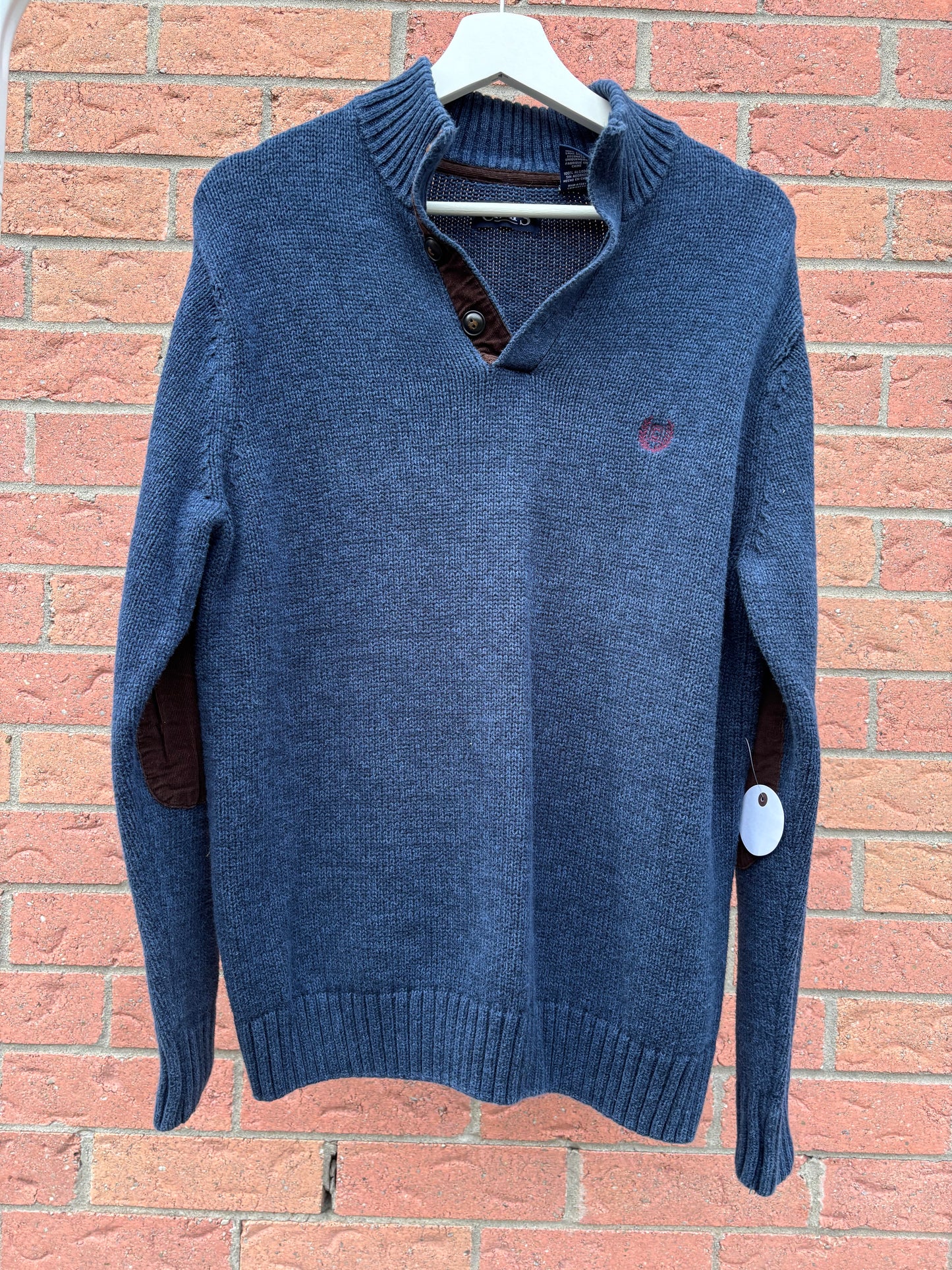 Chaps Navy Blue Quart Button Down Knits Size Medium