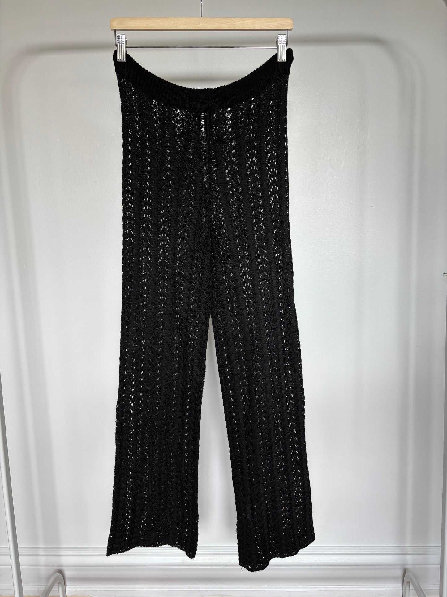 Black Knit Beach Pants