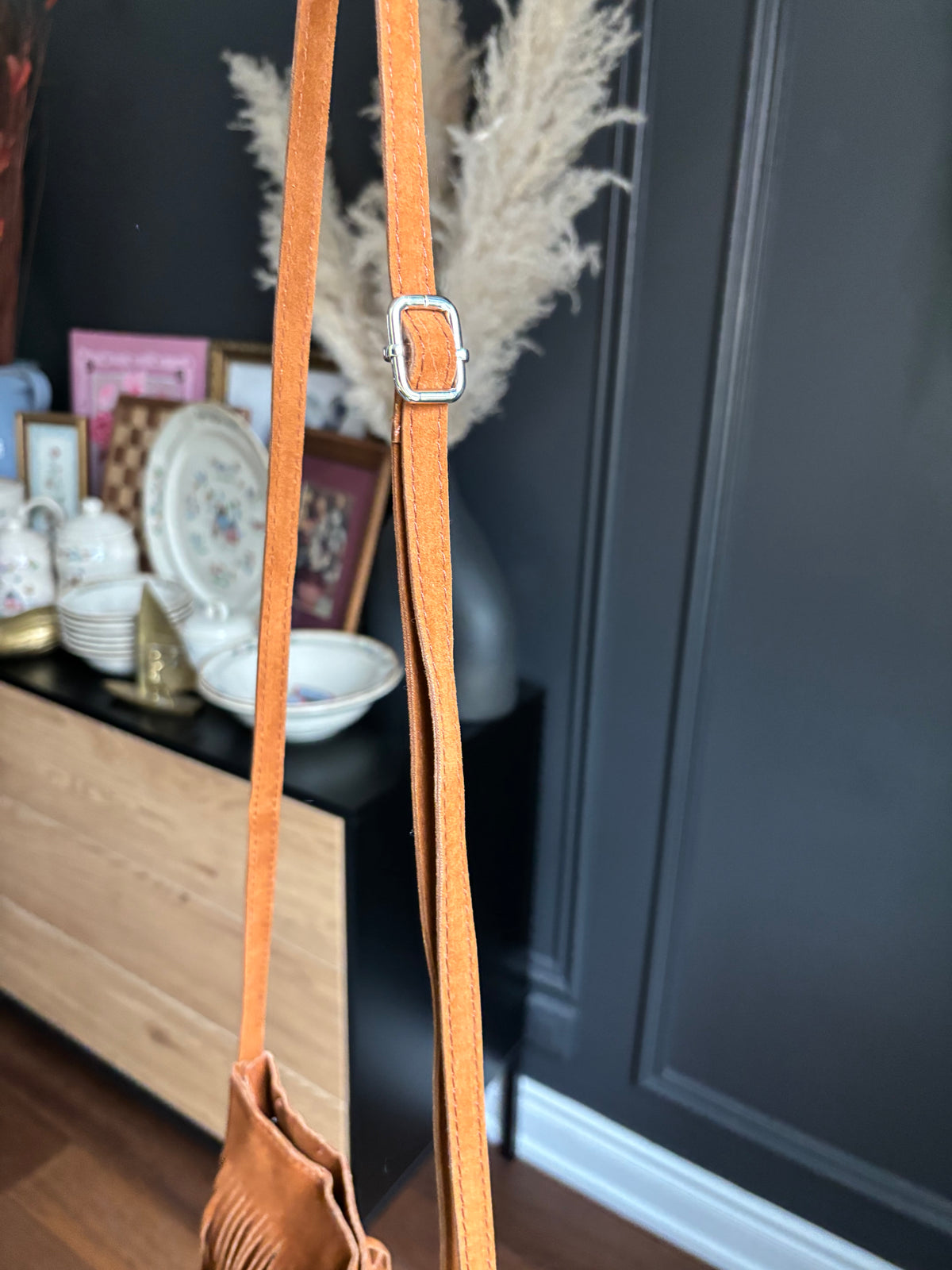 Brown Fringe Crossbody Bag