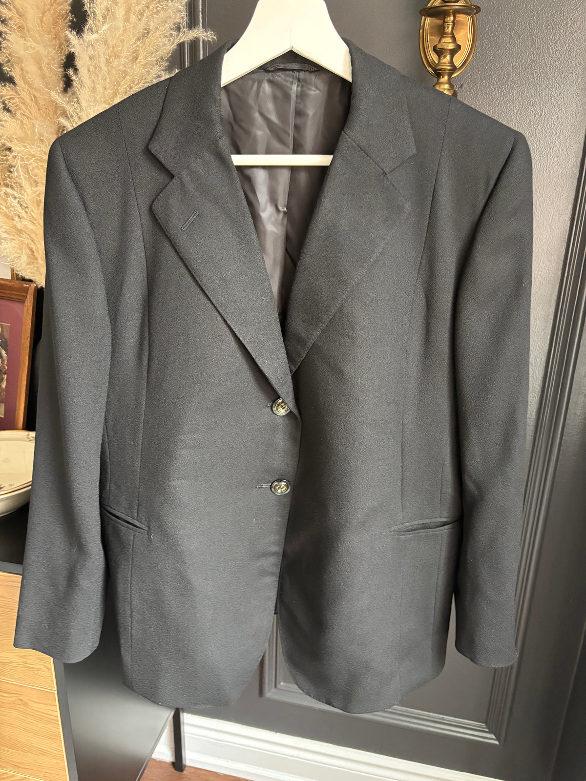 Vintage Fitted Black Lou Myles Blazer Size 8
