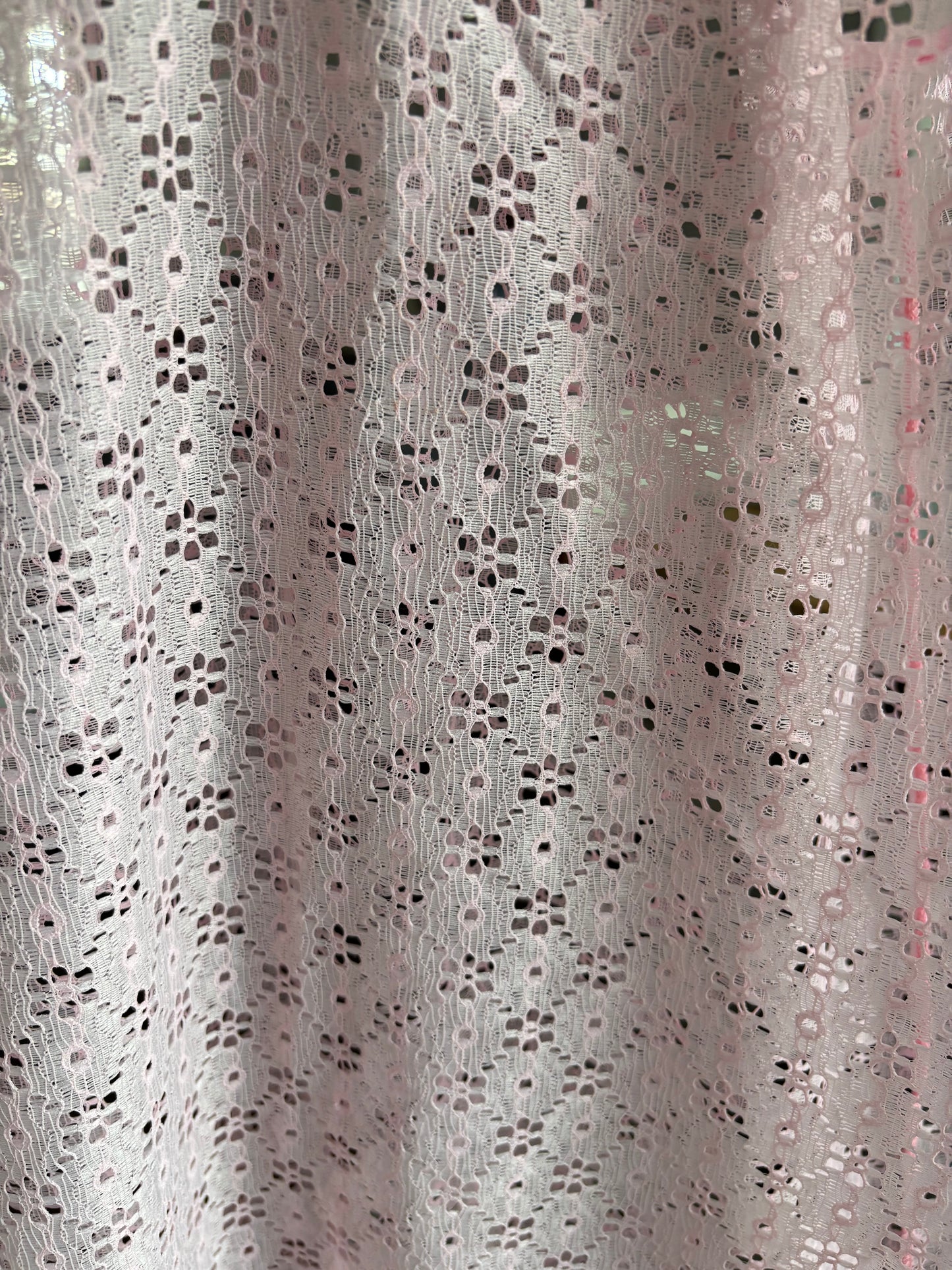 Vintage Pink Lace Nightgown Size L