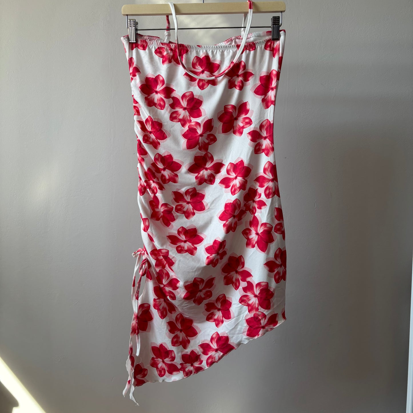 Fitted Asymmetrical Floral Dress