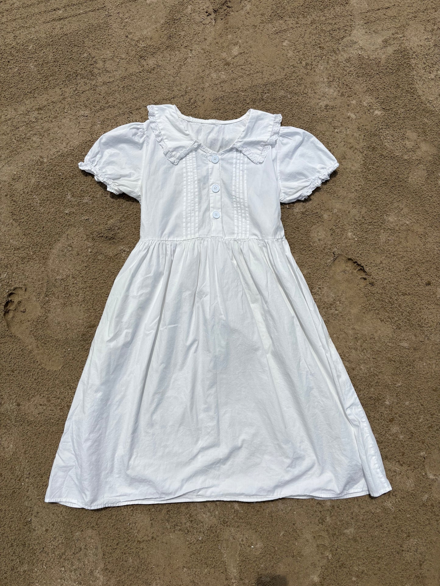 White Collared Midi Dress Size M