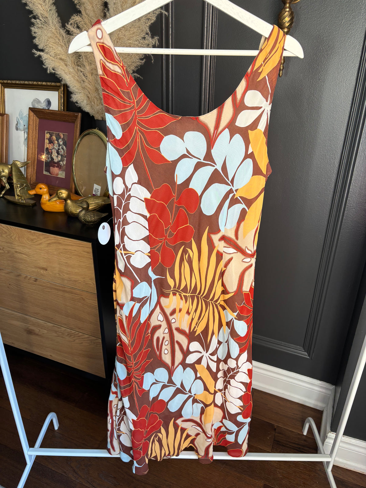 Vintage Sleeveless Ankle Length Dress Size M