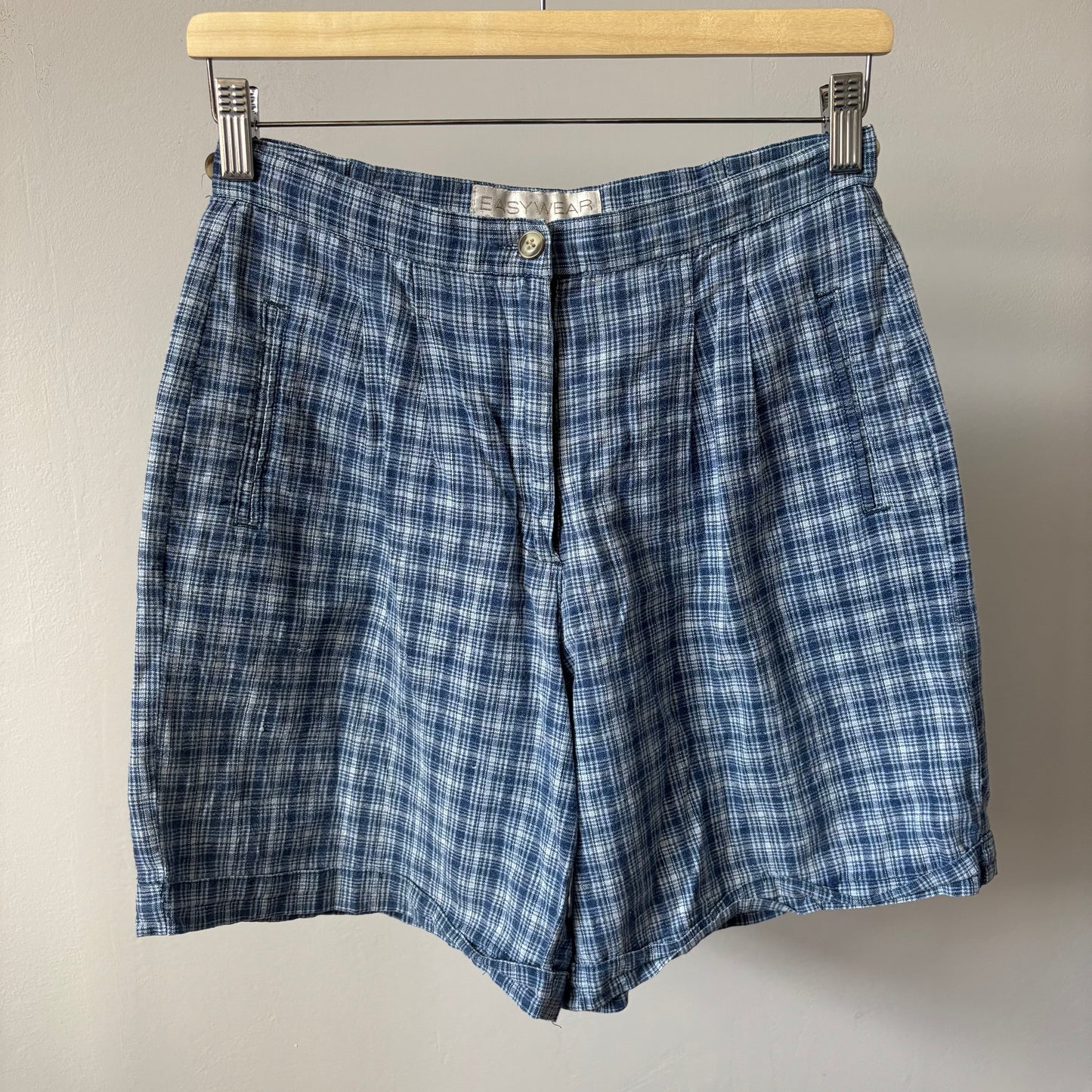 Vintage Blue Plaid Shorts