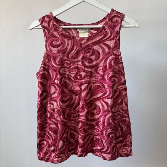 Vintage Aphamea Swirly Glitter Tank