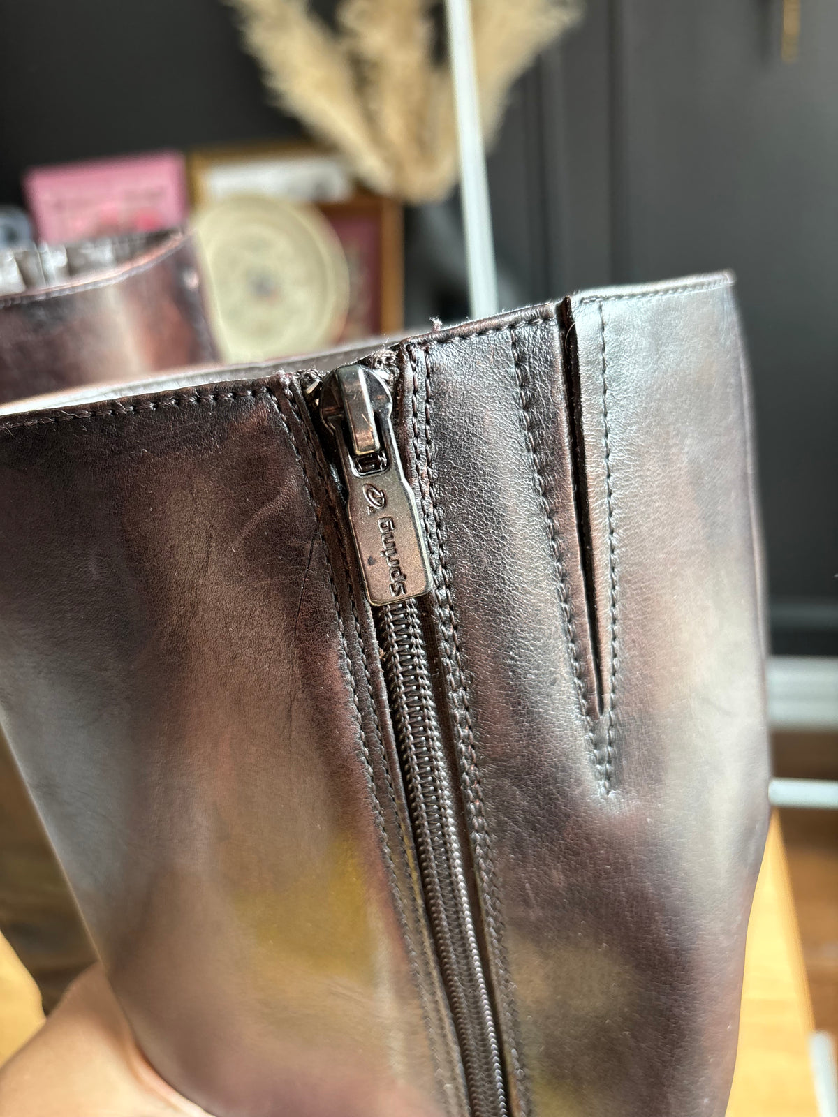 Vintage Call It Spring Brown Leather Boots Size 37