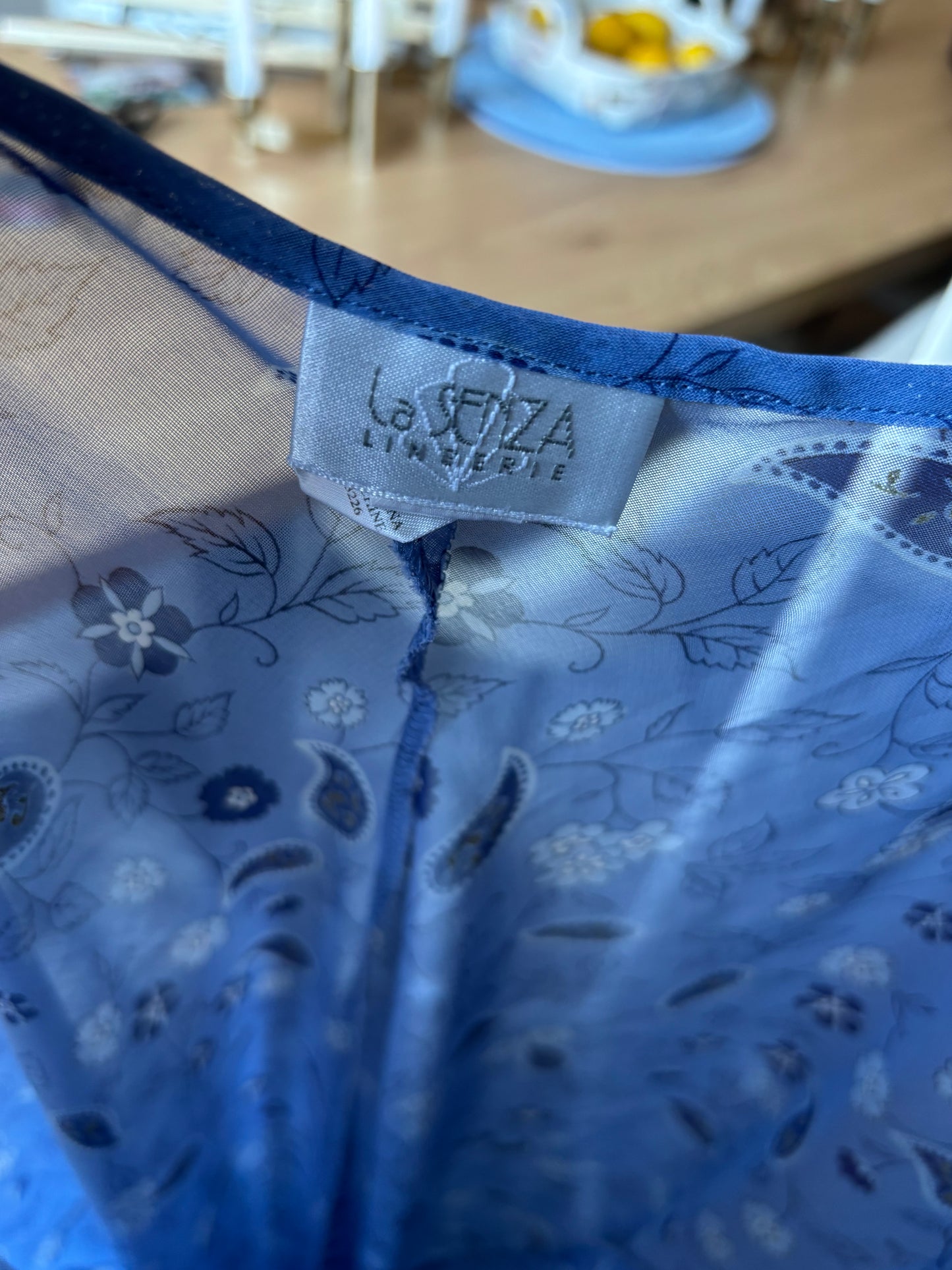 00's Sheer Blue Lingerie Dress Size XL
