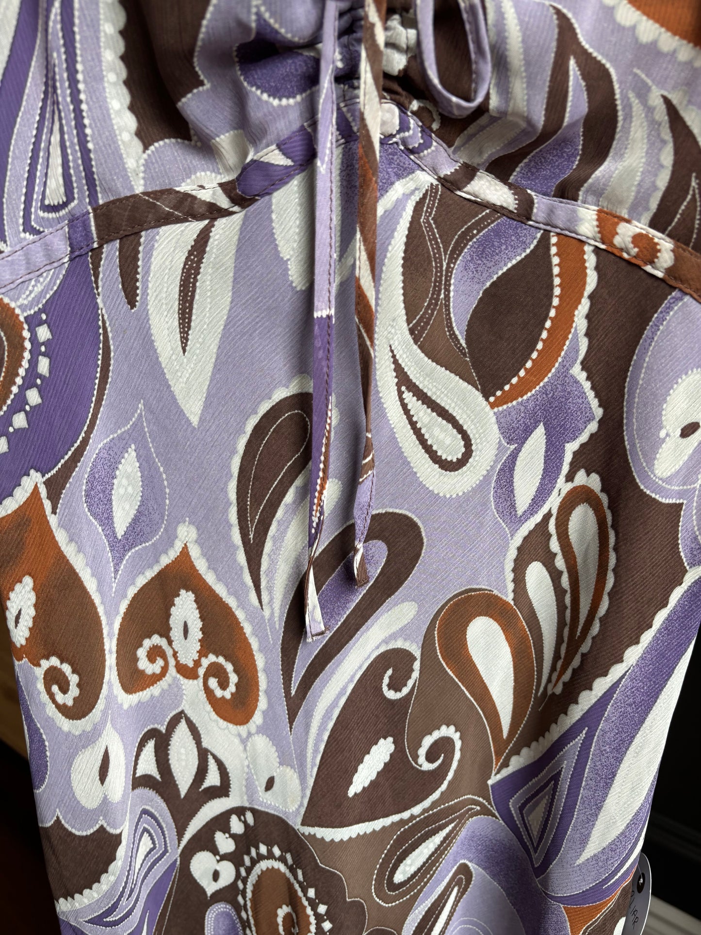 Purple & Brown Print Dress Size 12