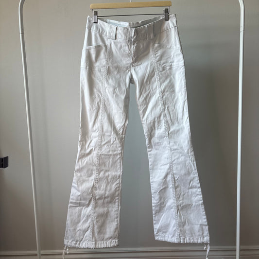 White Vintage Guess Low Rise Bootcut Pants