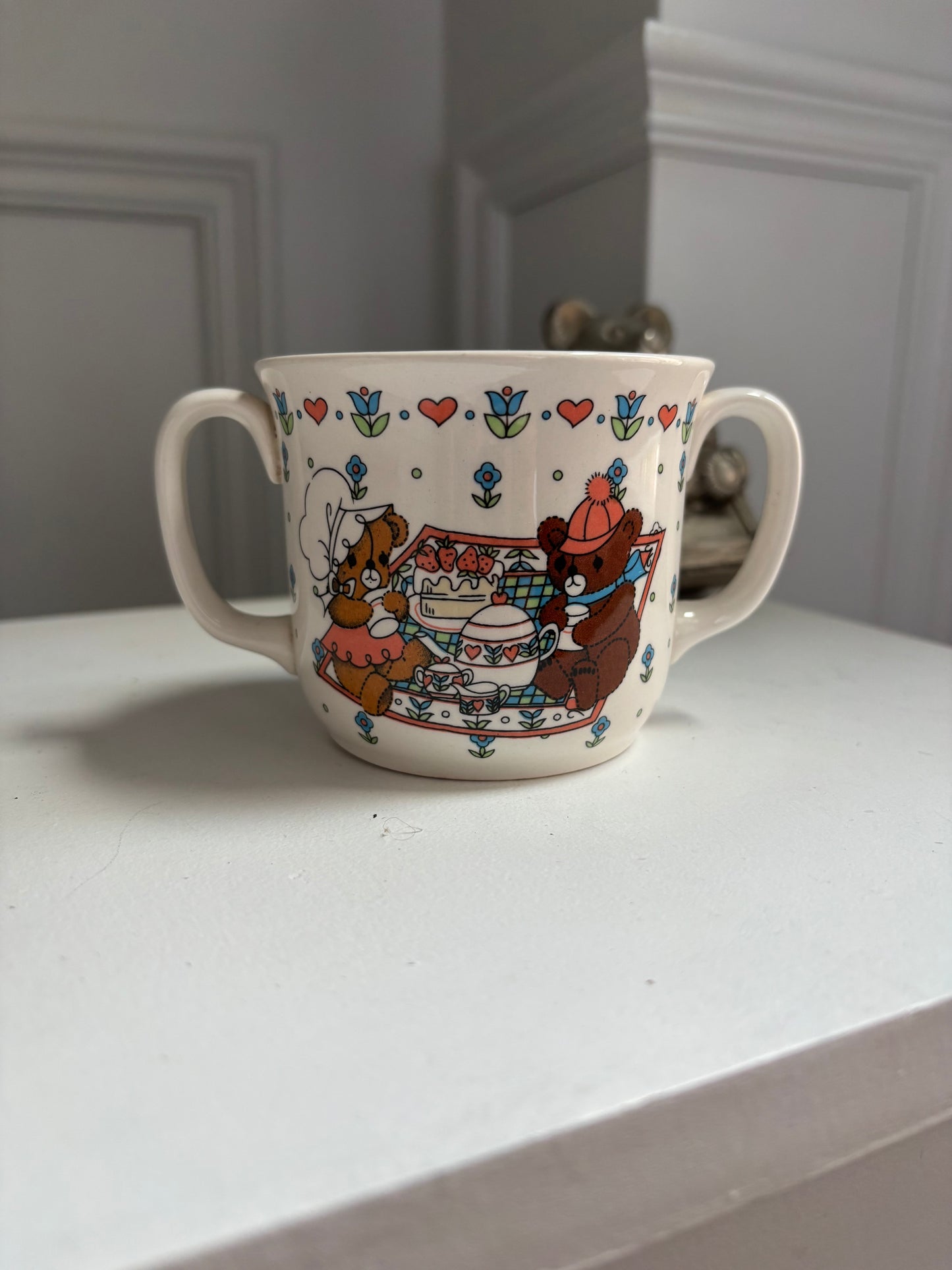 Vintage Little Bear Saucer & Sipping Cup