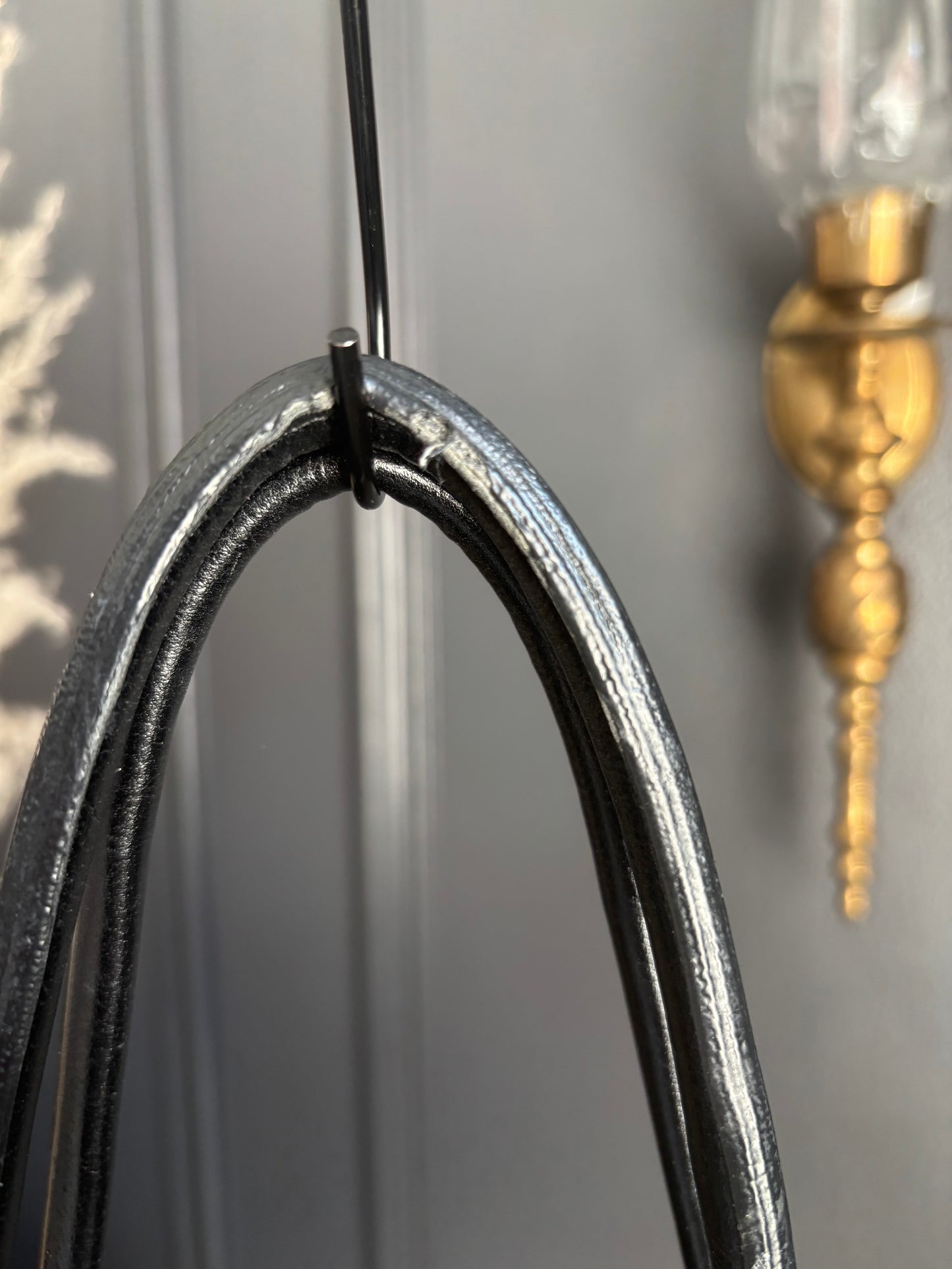 Black Leather Italian Shoulder Bag