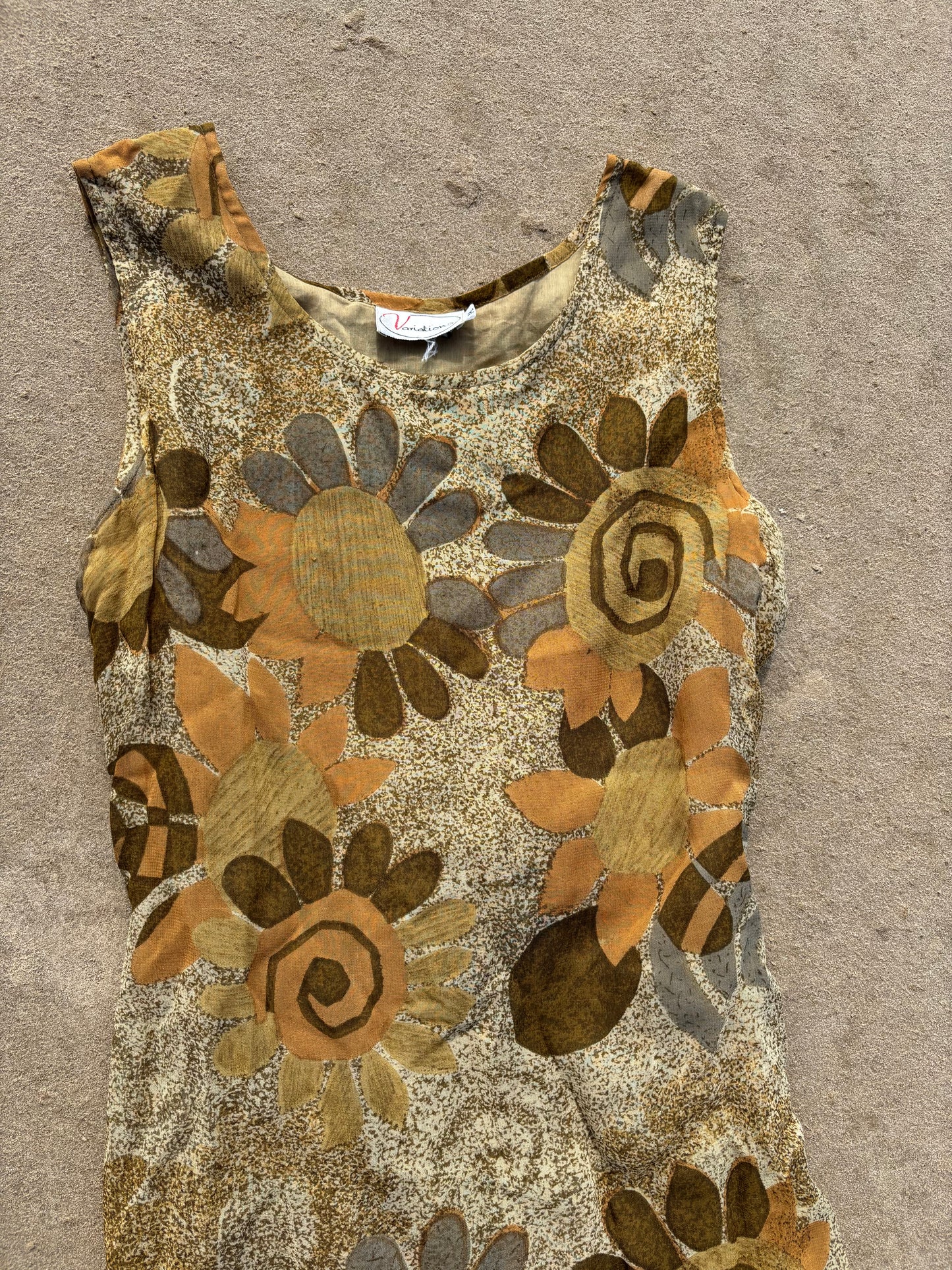 Vintage Sleeveless Sun Dress