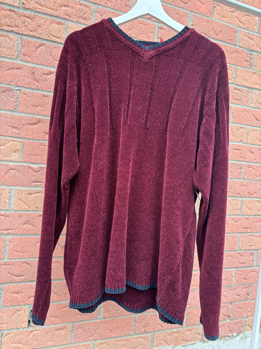 Burgundy Super Soft Knit Sweater Size Large
