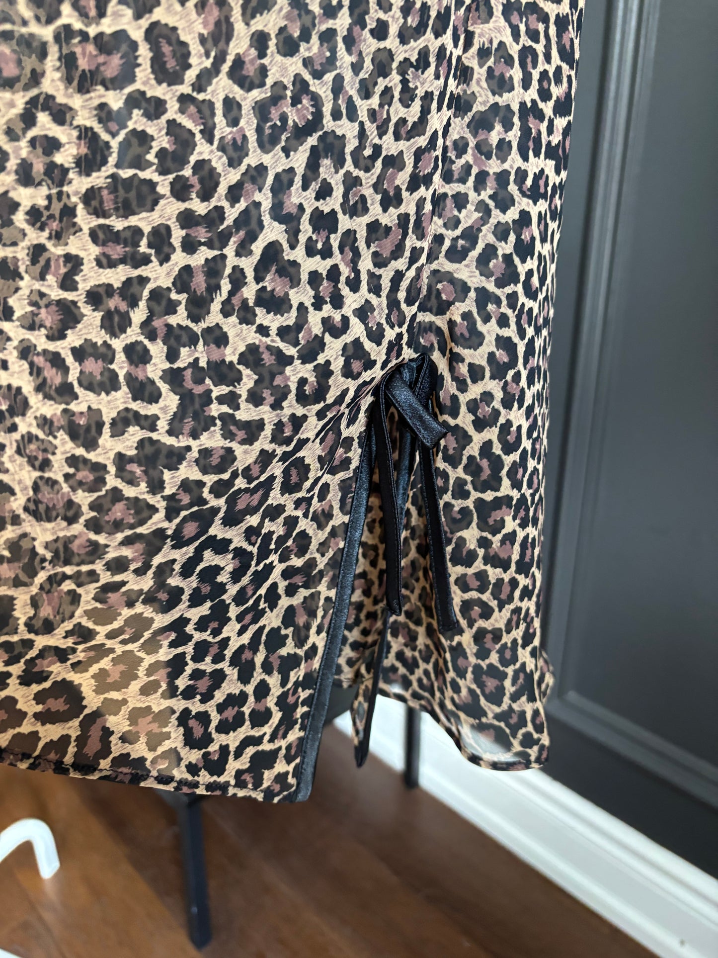 Vintage Sheer Leopard Babydoll Size M
