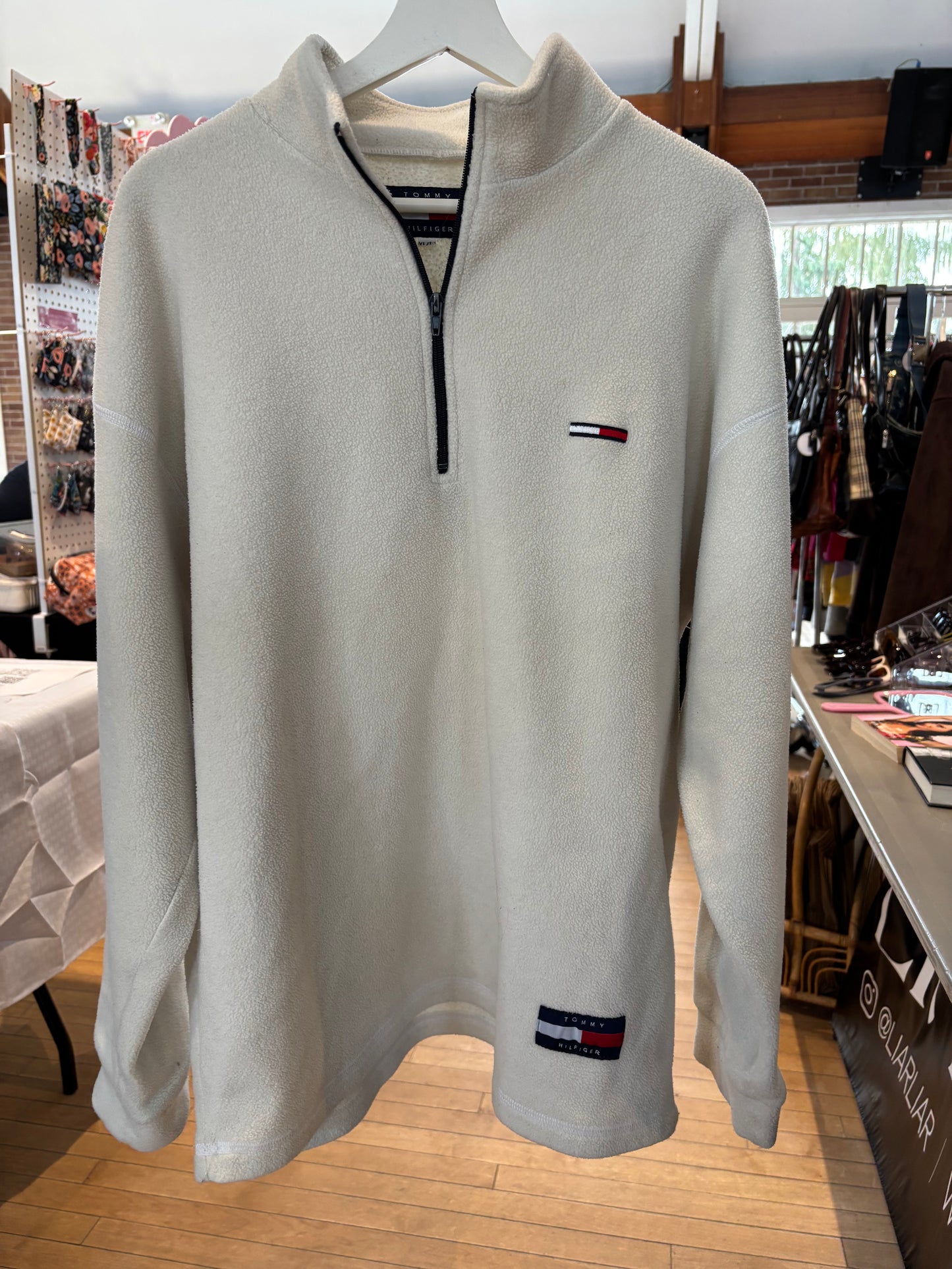 Tommy Hilfiger Half Zip Fleece Pullover Size XL
