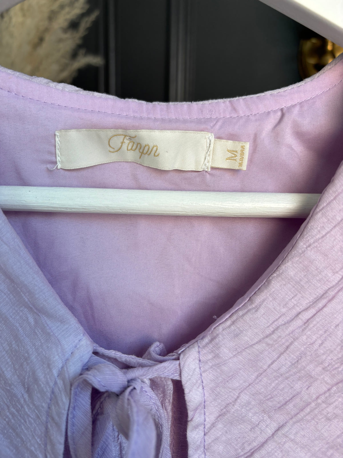 Purple Ruffled Collar Dress Size M