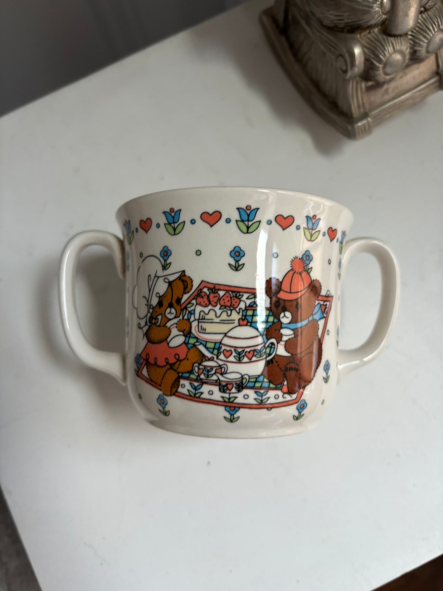 Vintage Little Bear Saucer & Sipping Cup