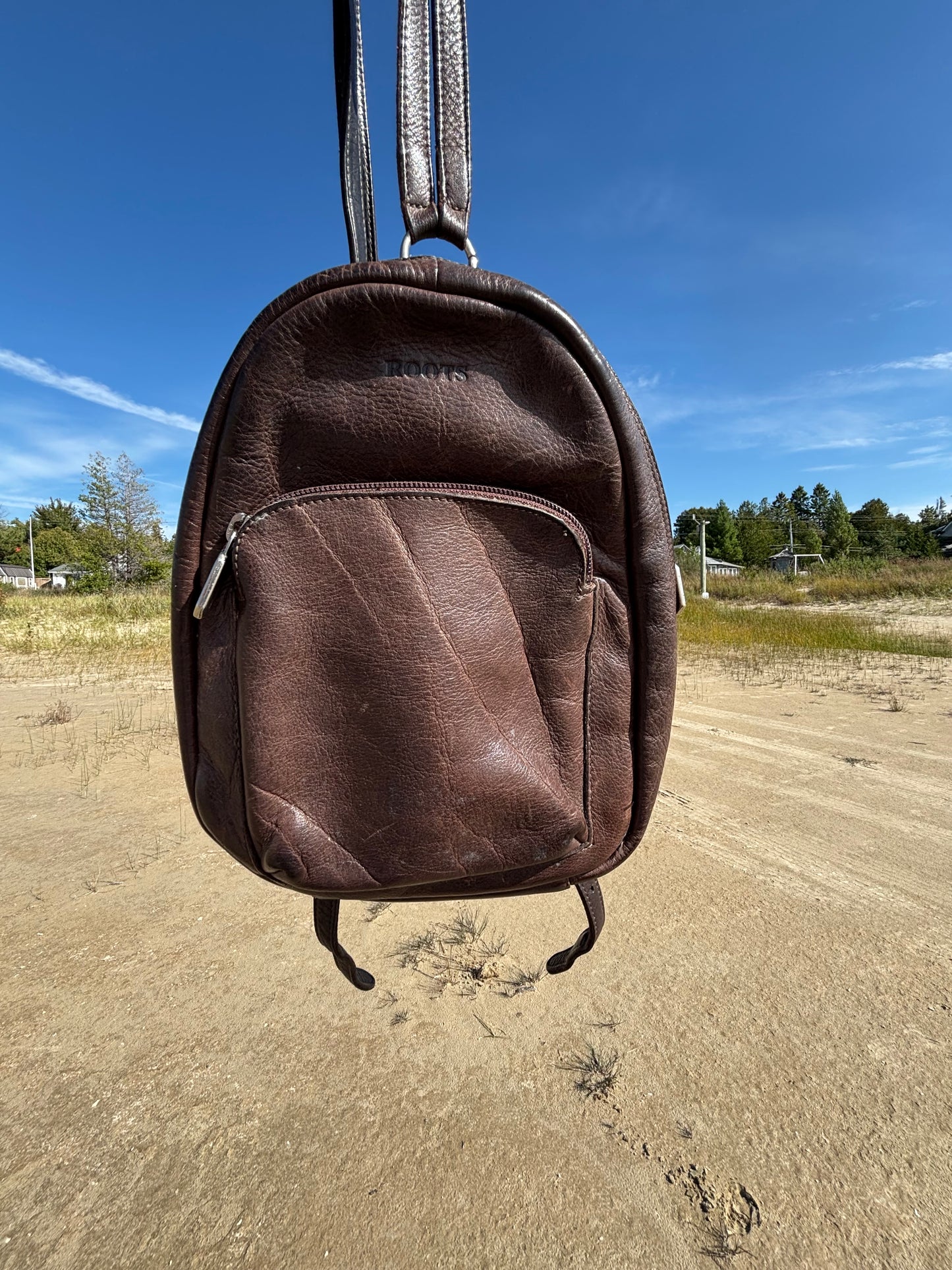 90s Roots Genuine Leather Mini Backpack