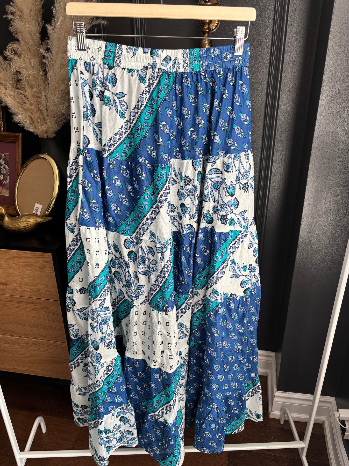 Floor Length Cotton Print Skirt Size M