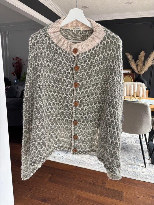 Knit Button Down Cape