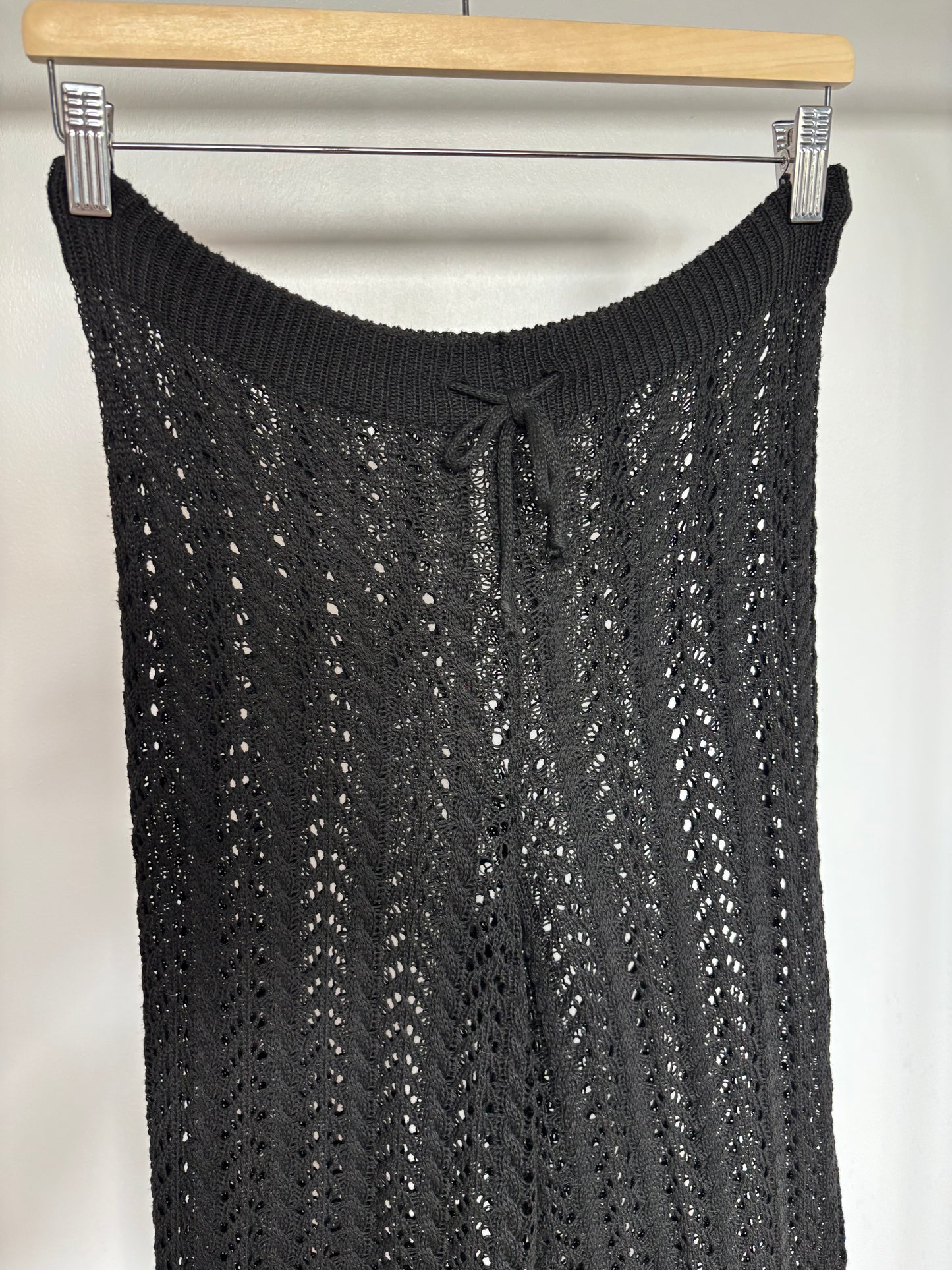 Black Knit Beach Pants
