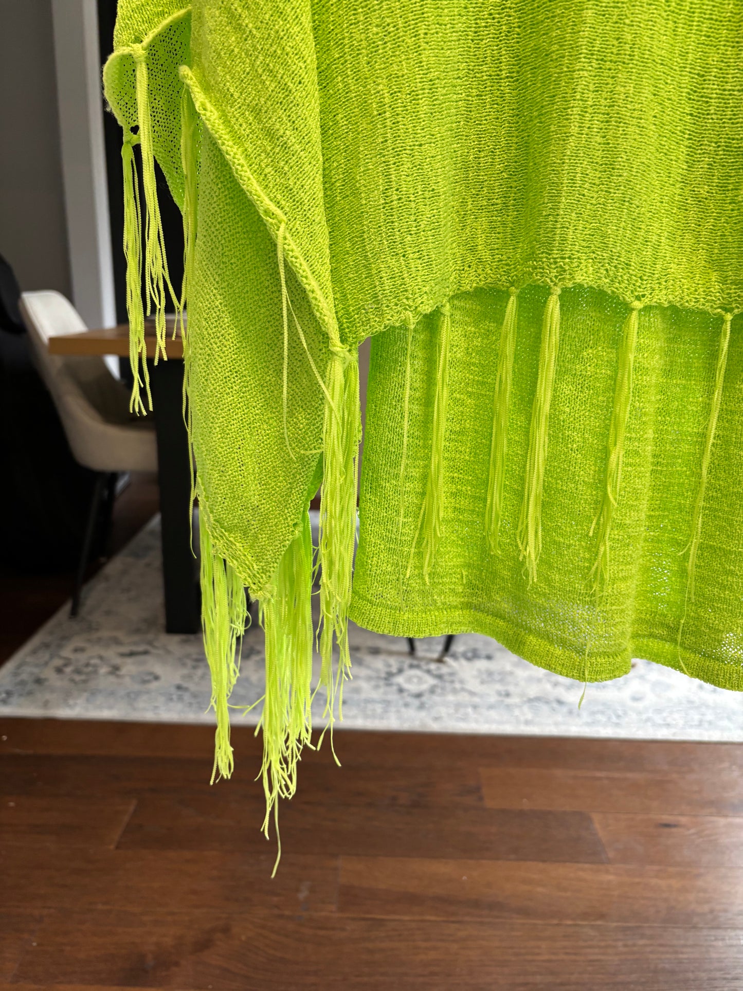 Bright Green Cape Top Size S