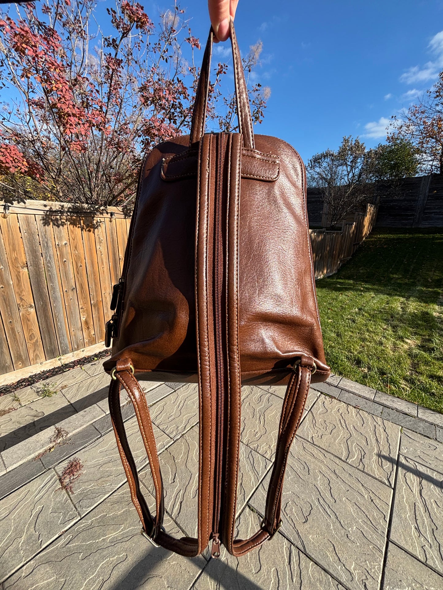 Brown 90's Backpack Bag