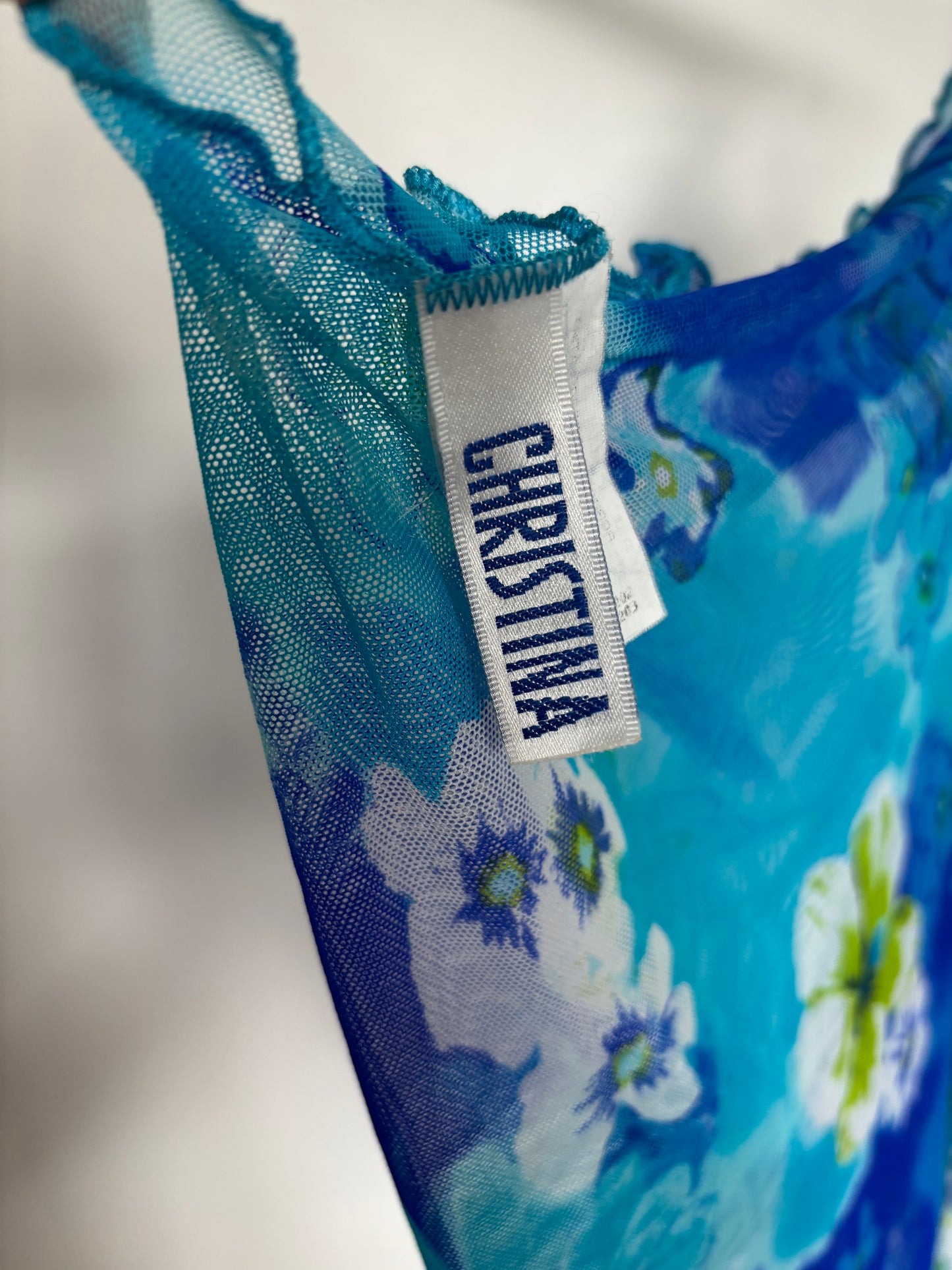 Vintage Aqua Blue Swim Wrap