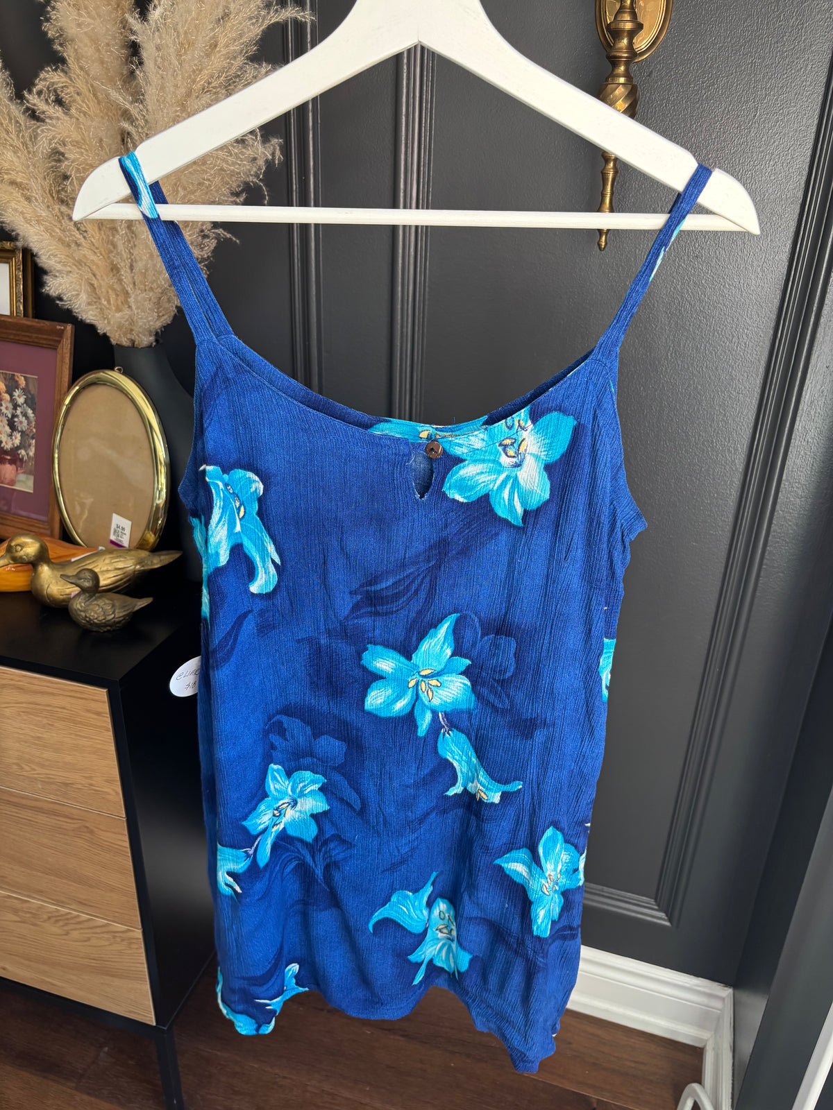 Blue Flower Beach Dress Size M