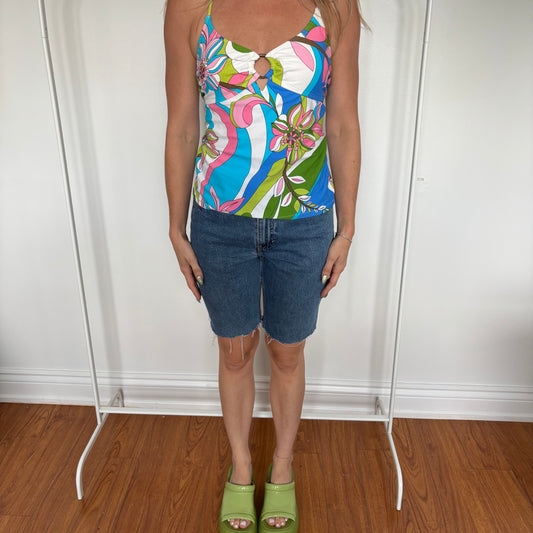 Retro Print Tankini Size Medium