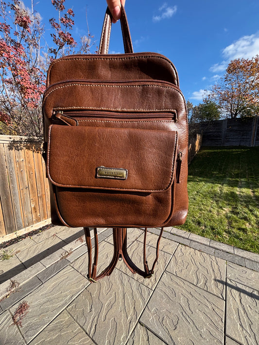 Brown 90's Backpack Bag