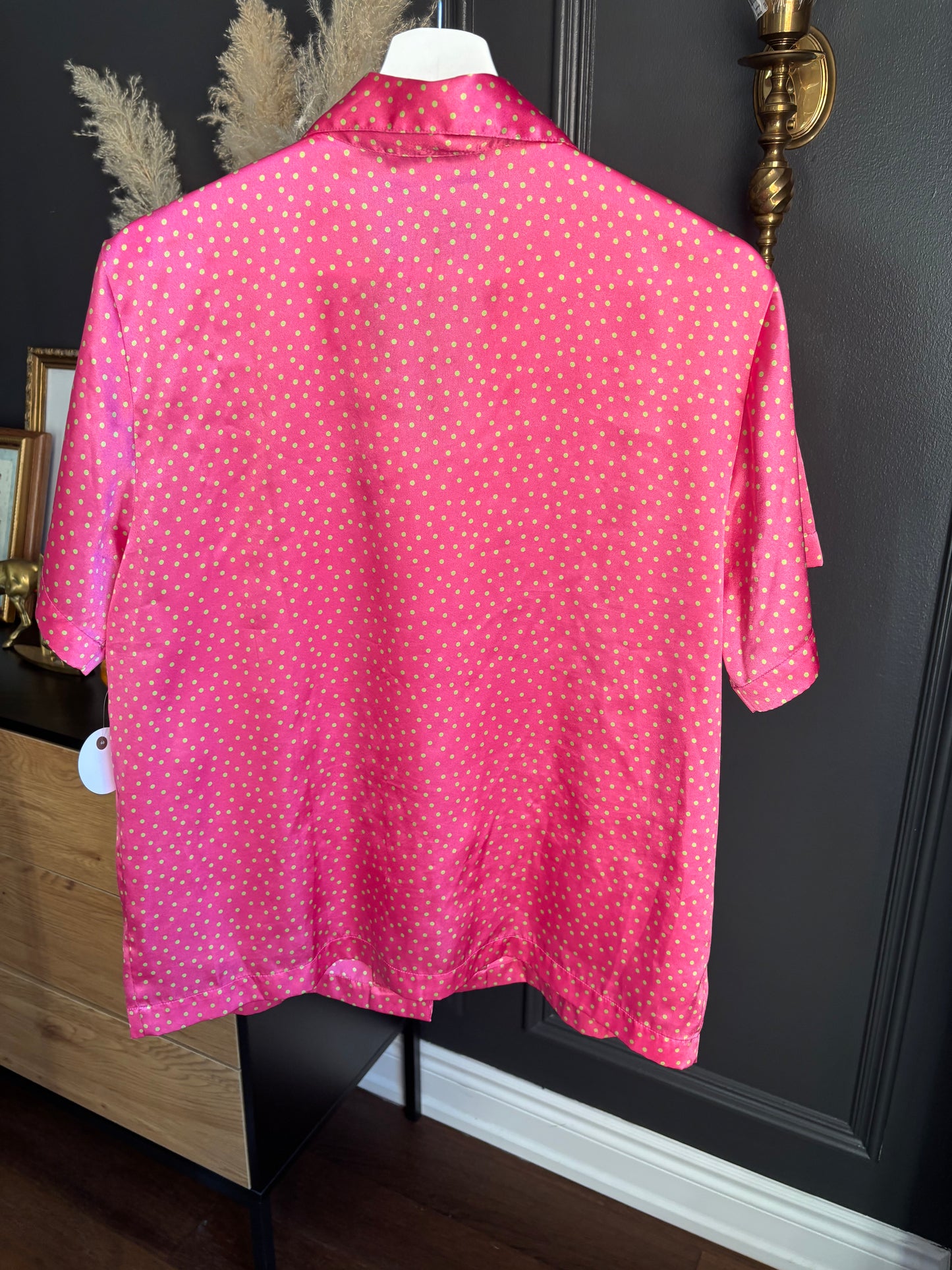 2 Piece Pink & Green Polka Dot PJ Set Size S