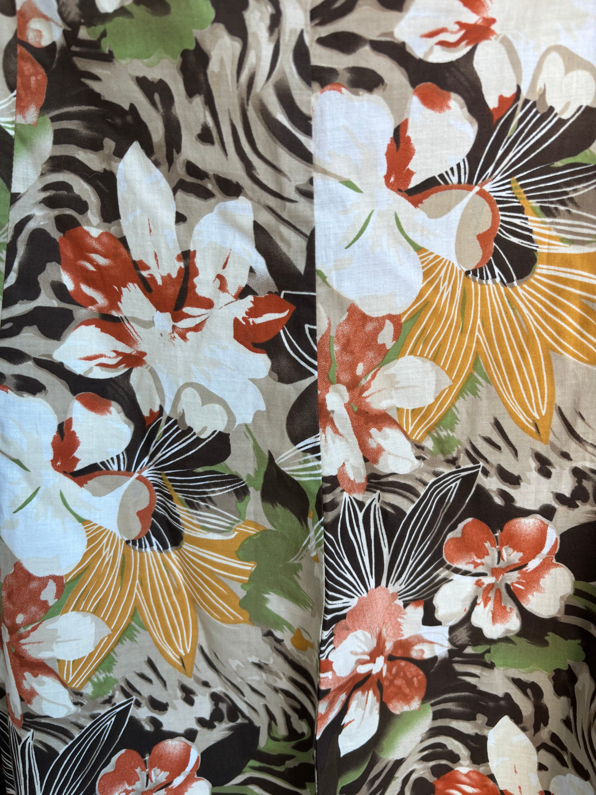 Vintage Midi Wild Print Skirt Size 12