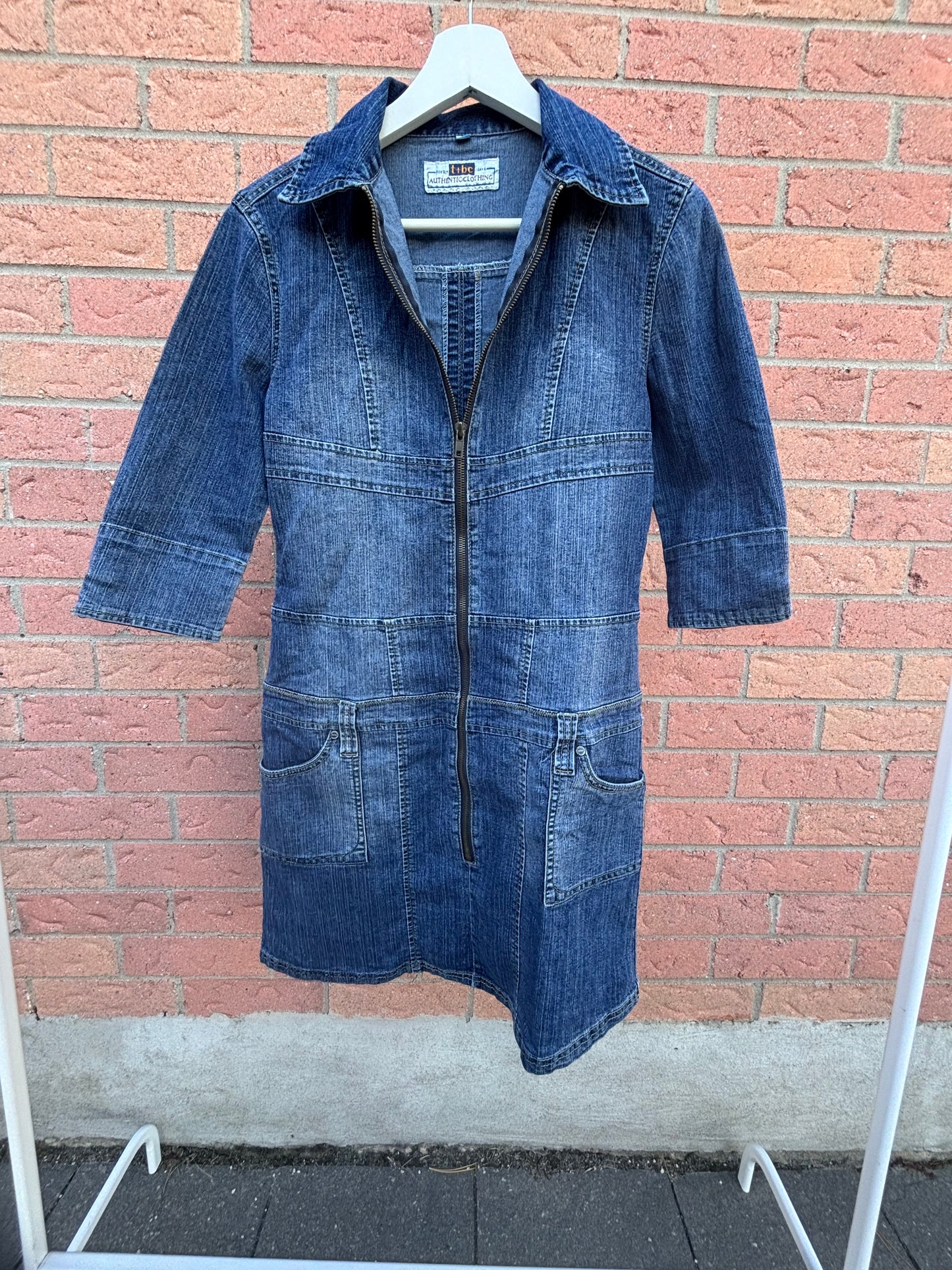 Vintage Denim Mini Dress Size L