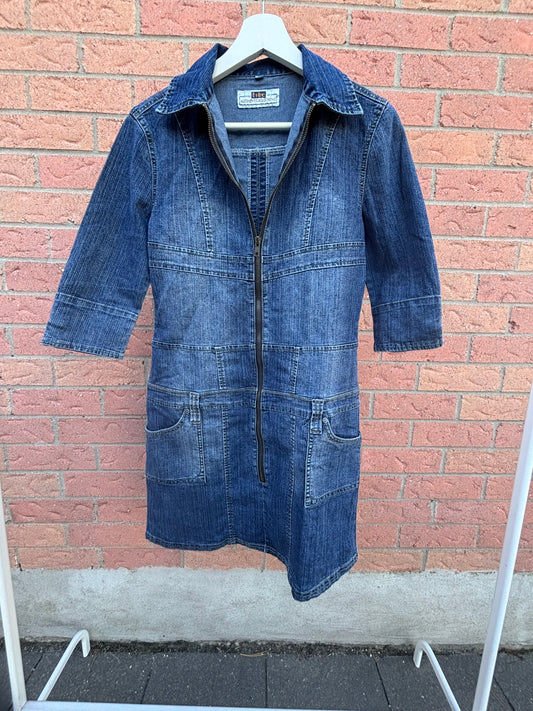 Vintage Denim Mini Dress Size L