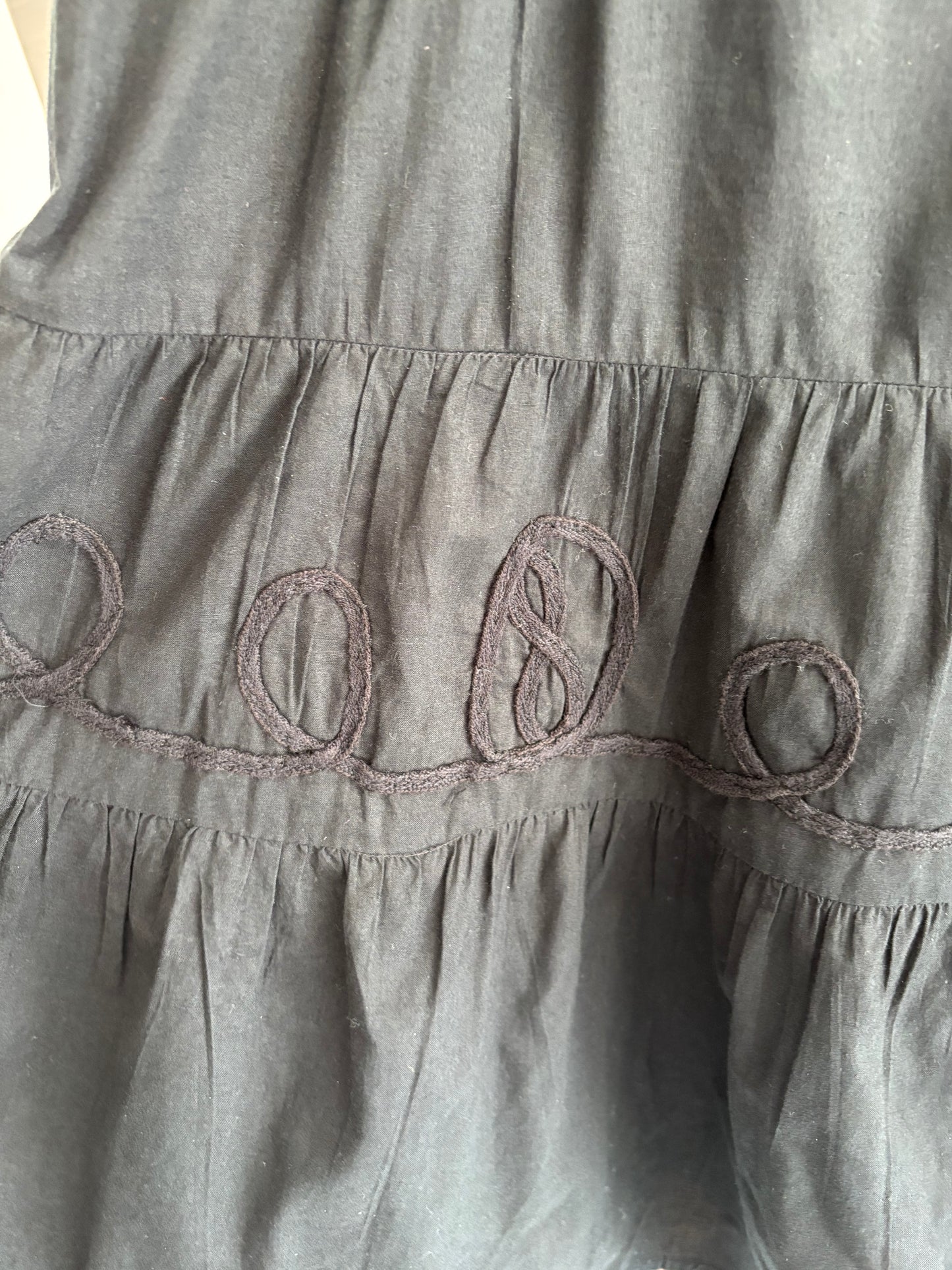Black Knee Length 100% Cotton Skirt Size 11