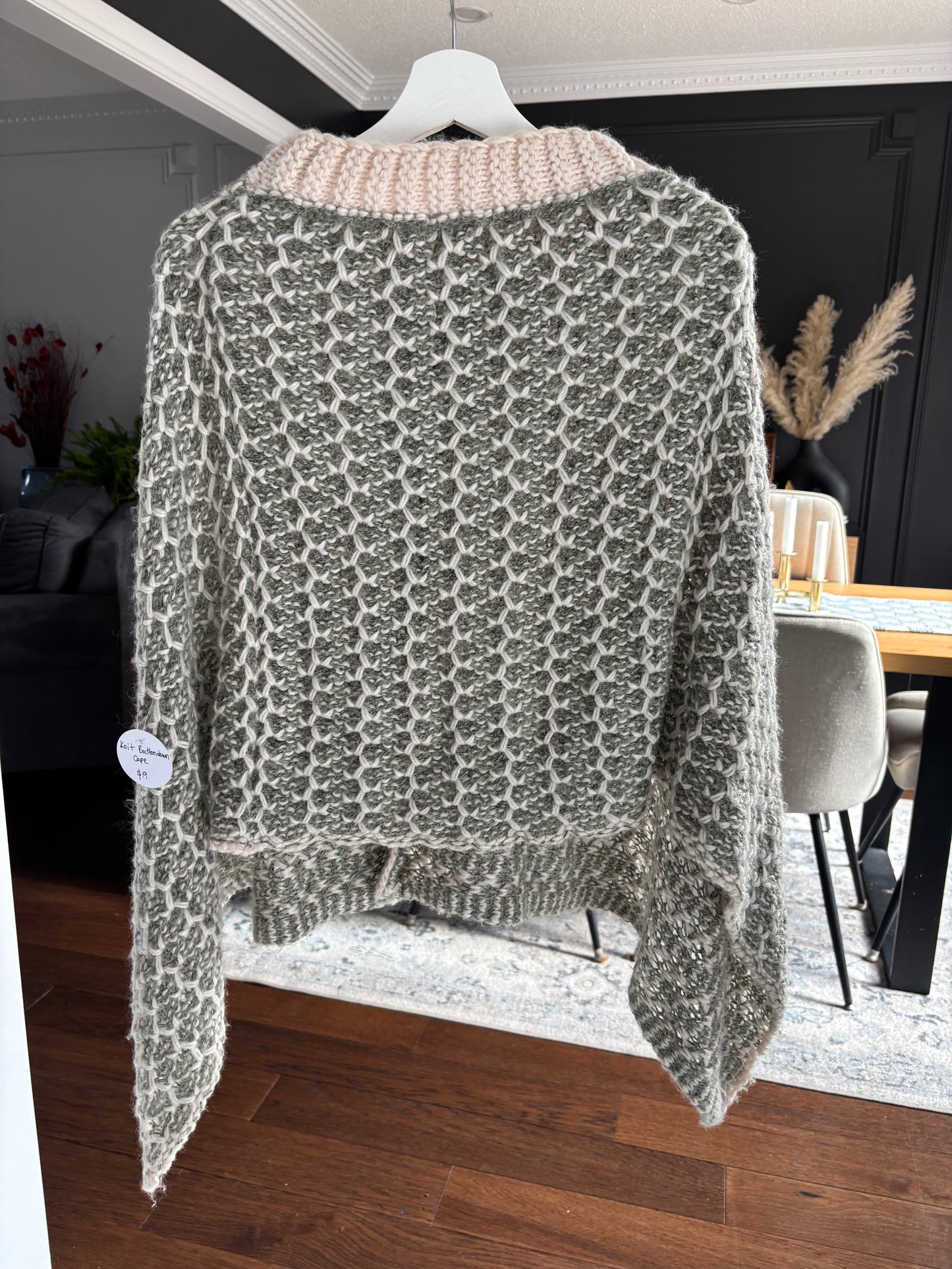 Knit Button Down Cape