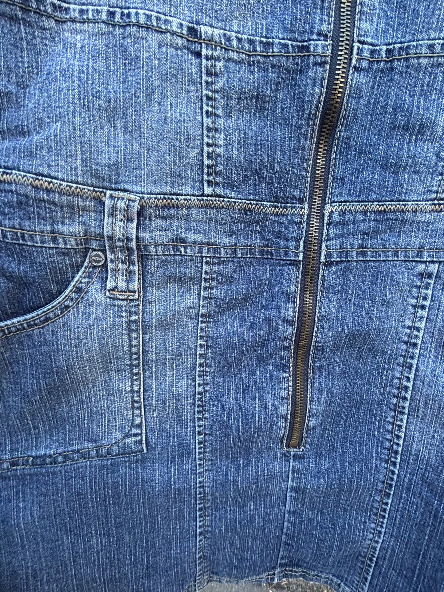 Vintage Denim Mini Dress Size L