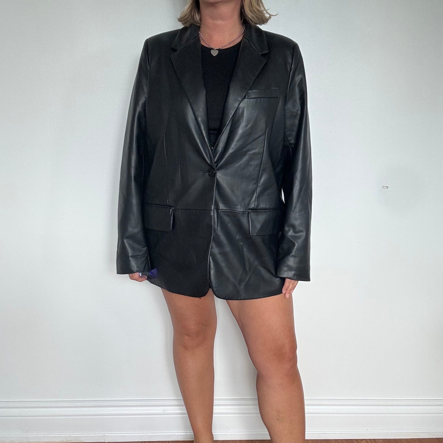 Faux Leather Zara Blazer