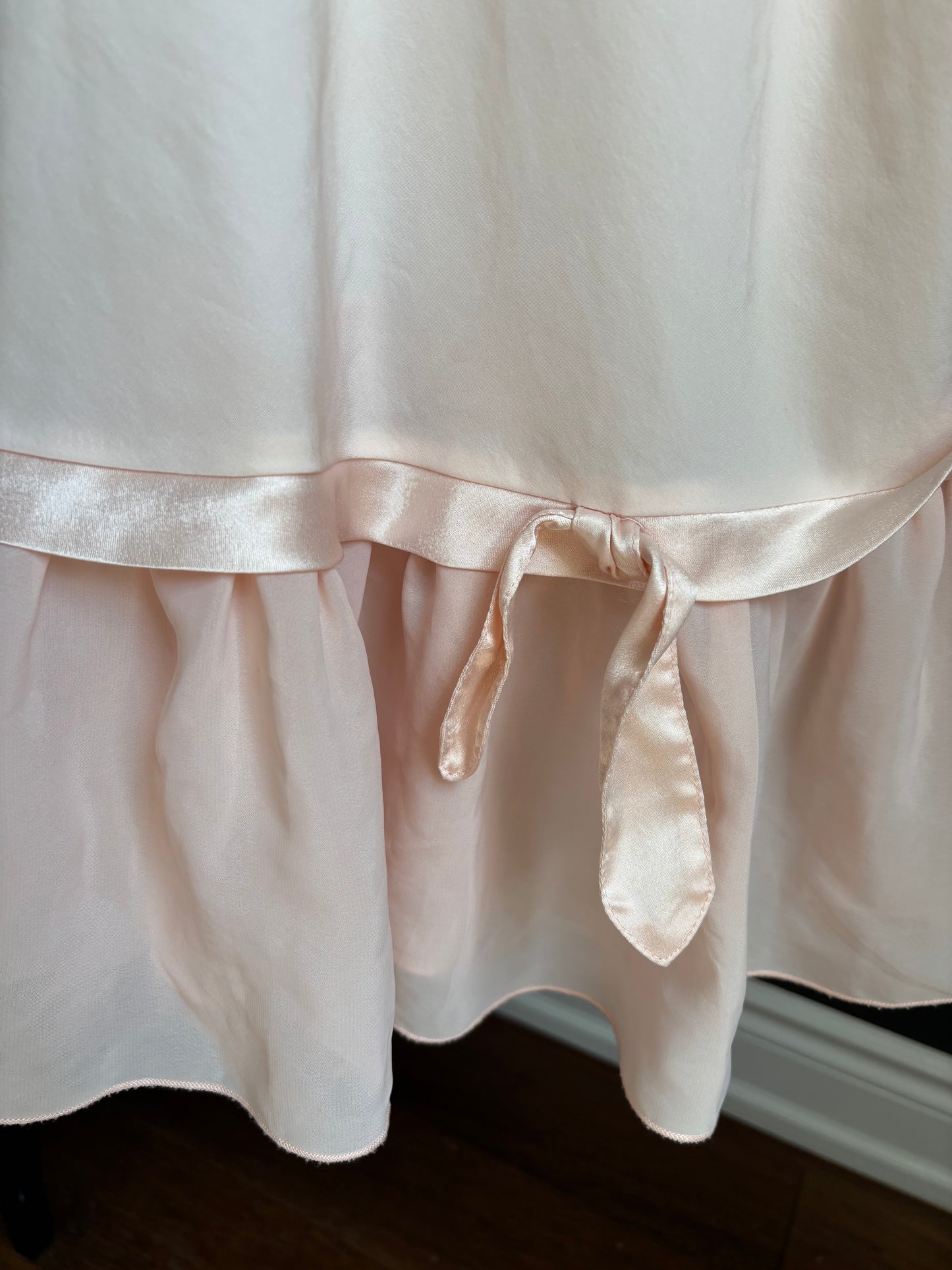 Vintage Pink Sheer Slip Size M