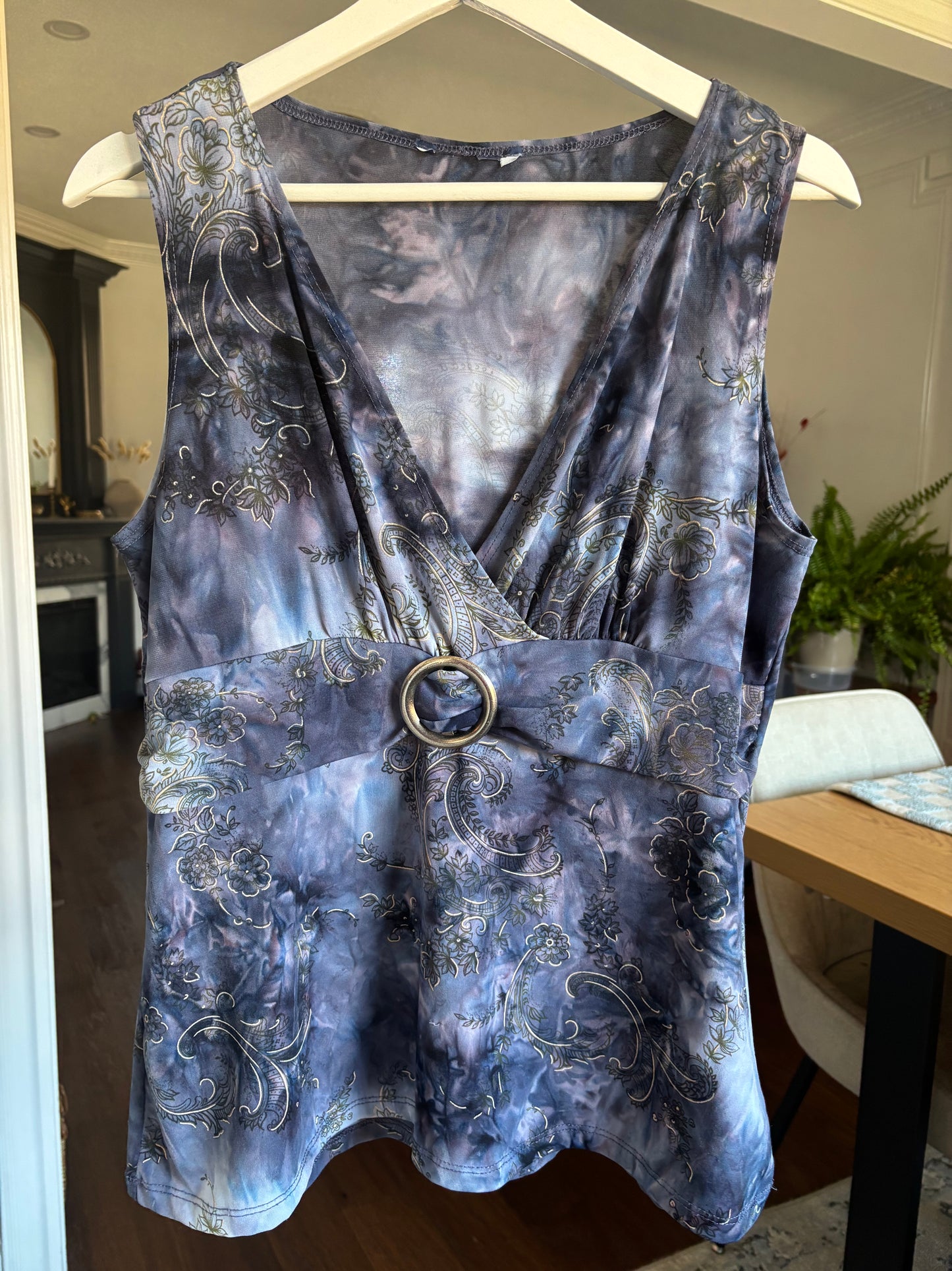 Paisley Buckle Tank Top Size L