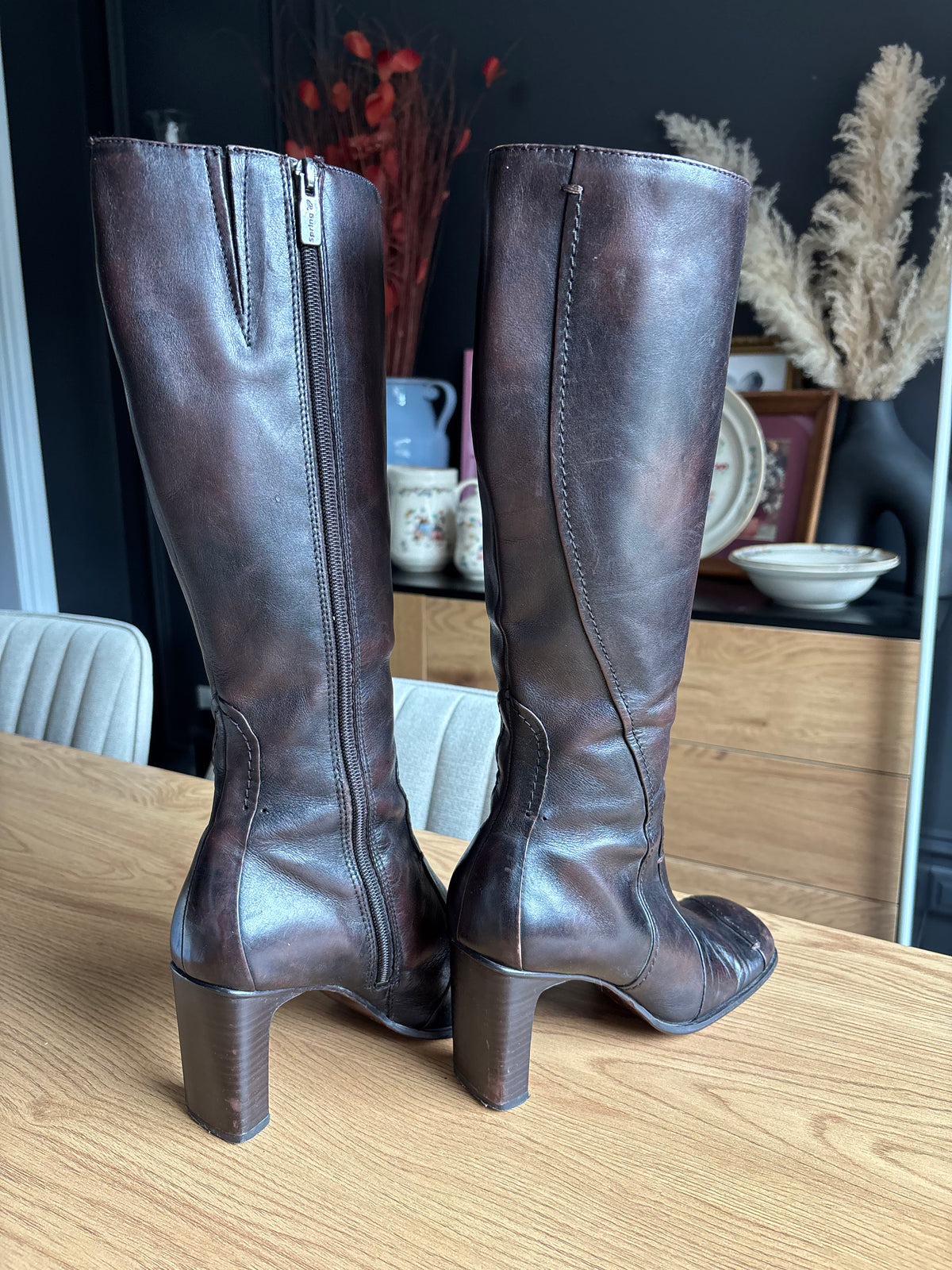 Vintage Call It Spring Brown Leather Boots Size 37