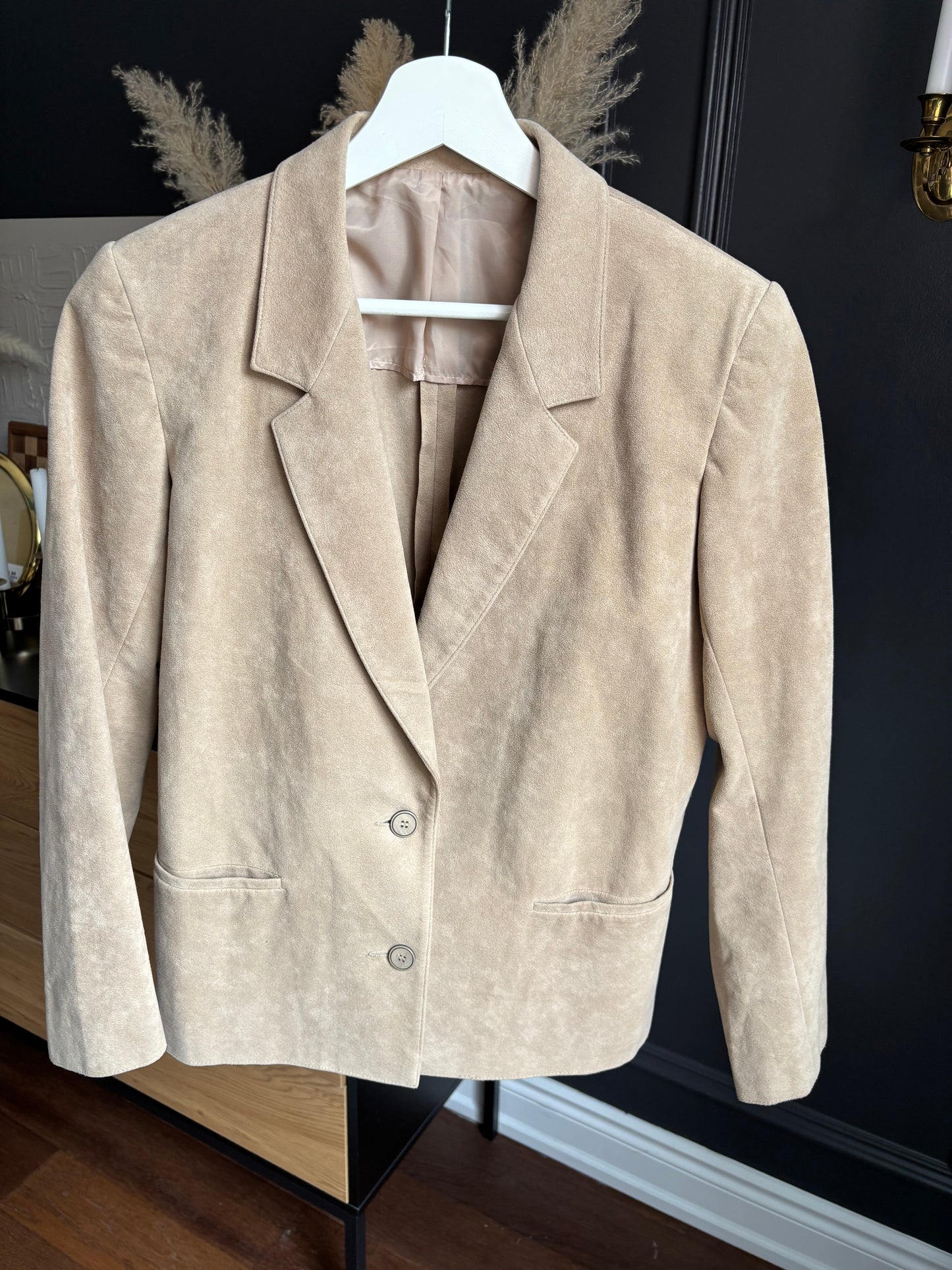 Lightweight Beige Blazer Jacket Size M