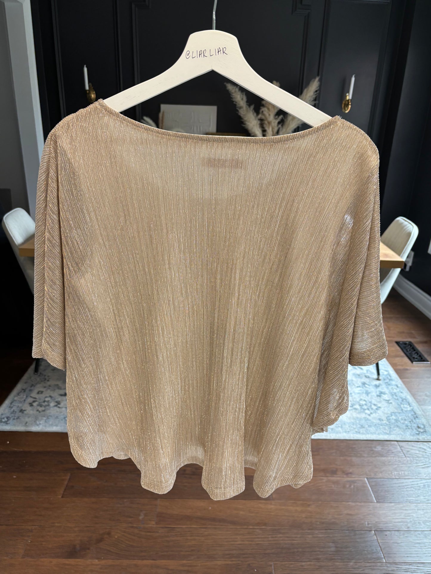 Shimmer Cape Top Size M