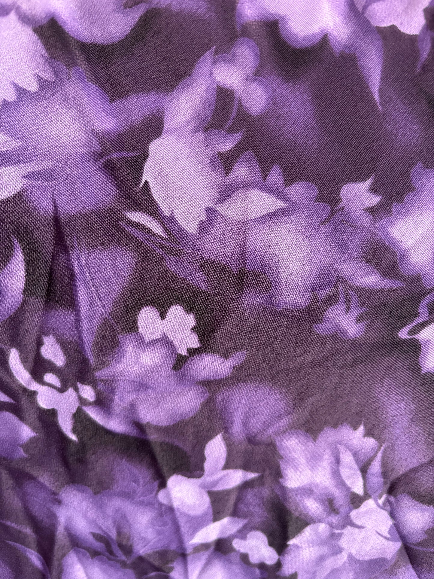 Purple Asymmetrical Floral Midi Skirt Size XL
