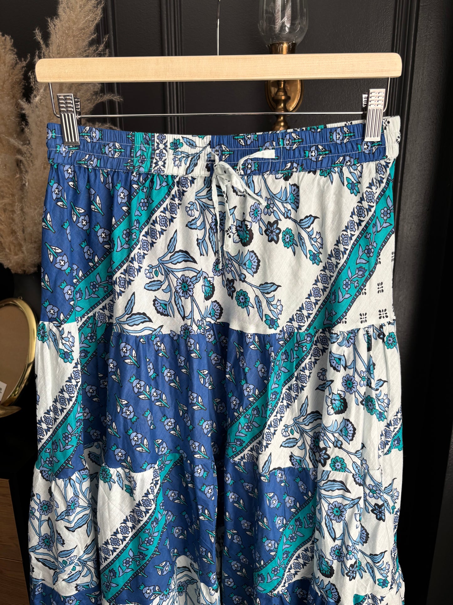 Floor Length Cotton Print Skirt Size M