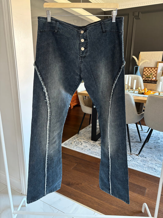 Vintage Super Low Rise Garage Flare Jeans Size 13