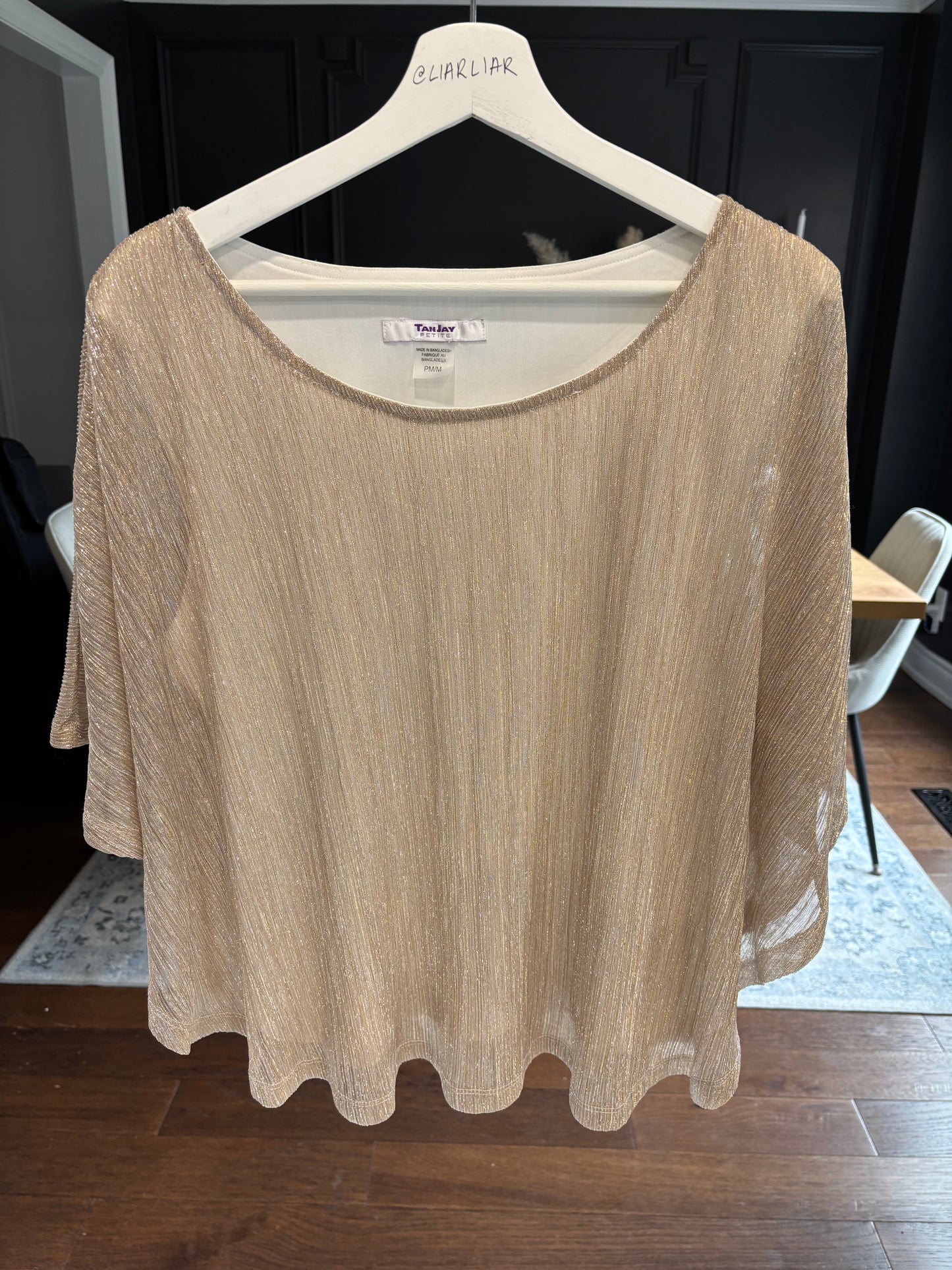 Shimmer Cape Top Size M